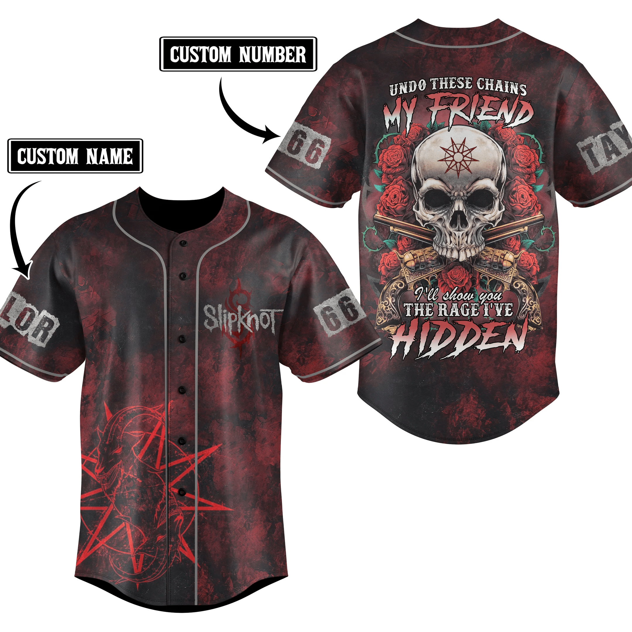 Slipknot Baseball Jersey For Fans