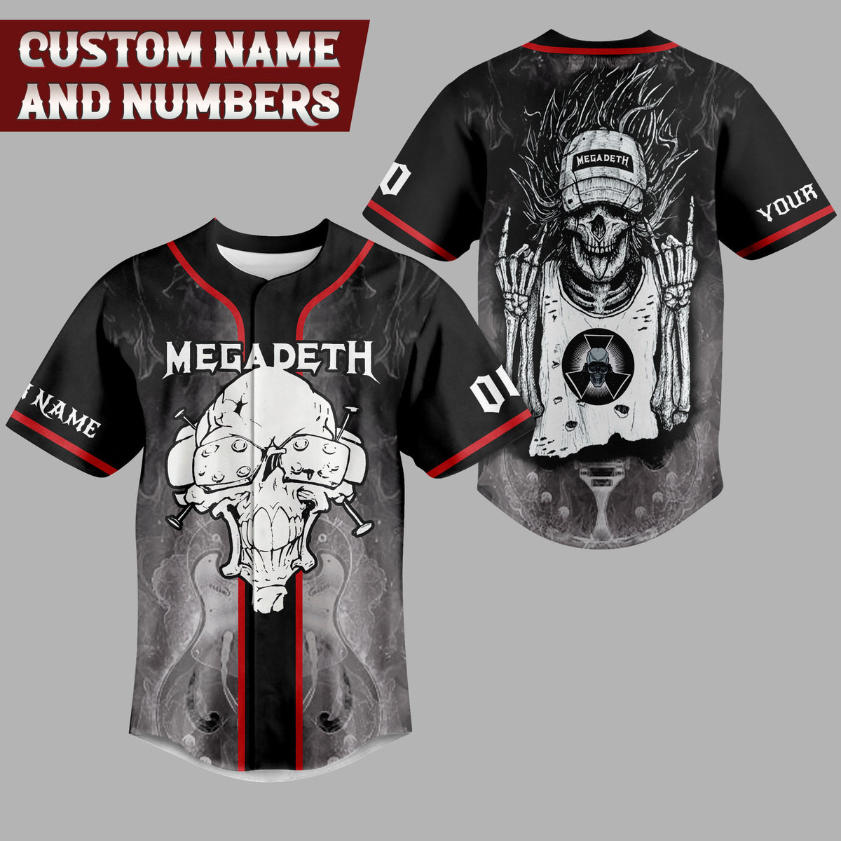 Megadeth Baseball Jersey For Fans