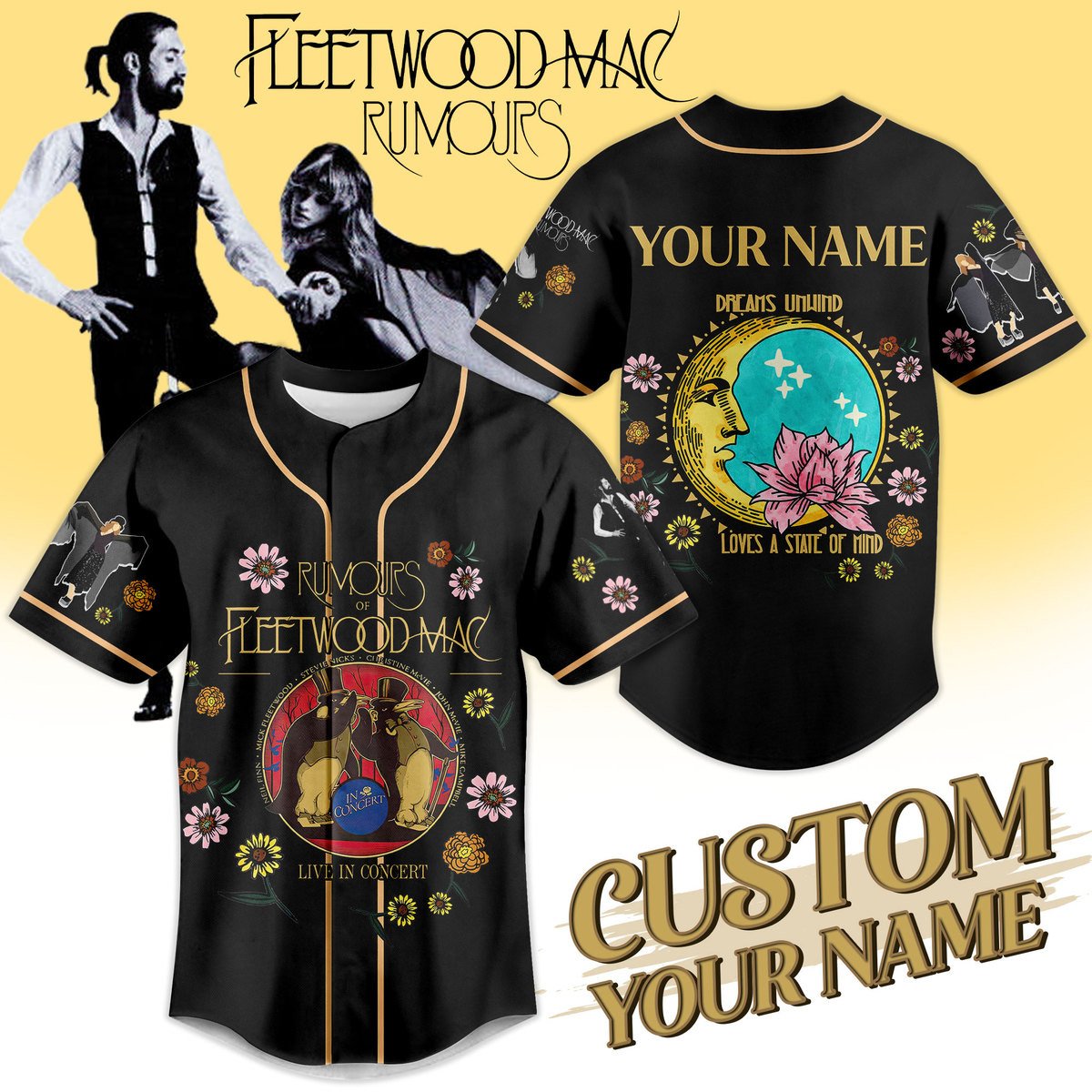 Rumours Fleetwood Mac Baseball Jersey For Fans