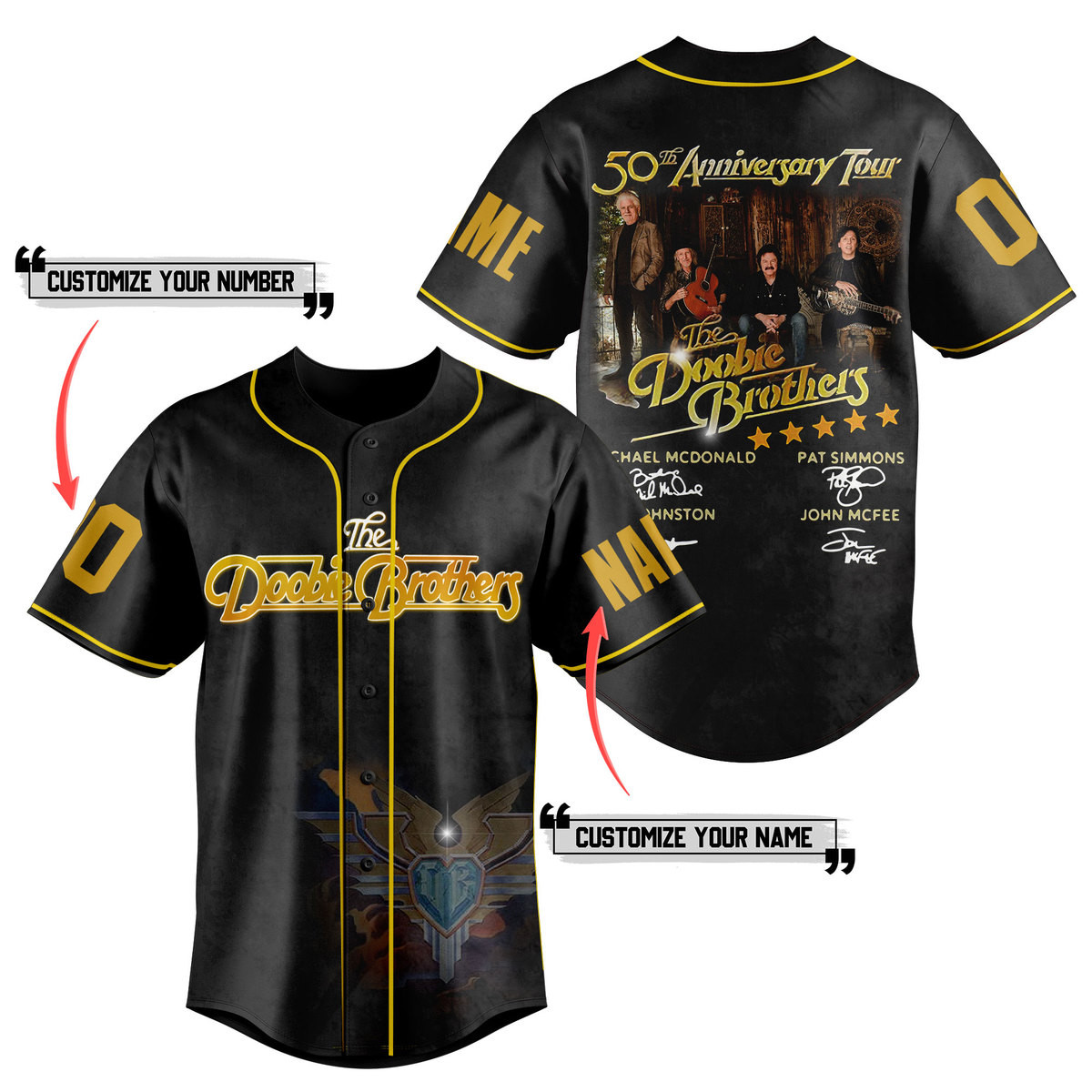 The Doobie Brothers Baseball Jersey For Fans