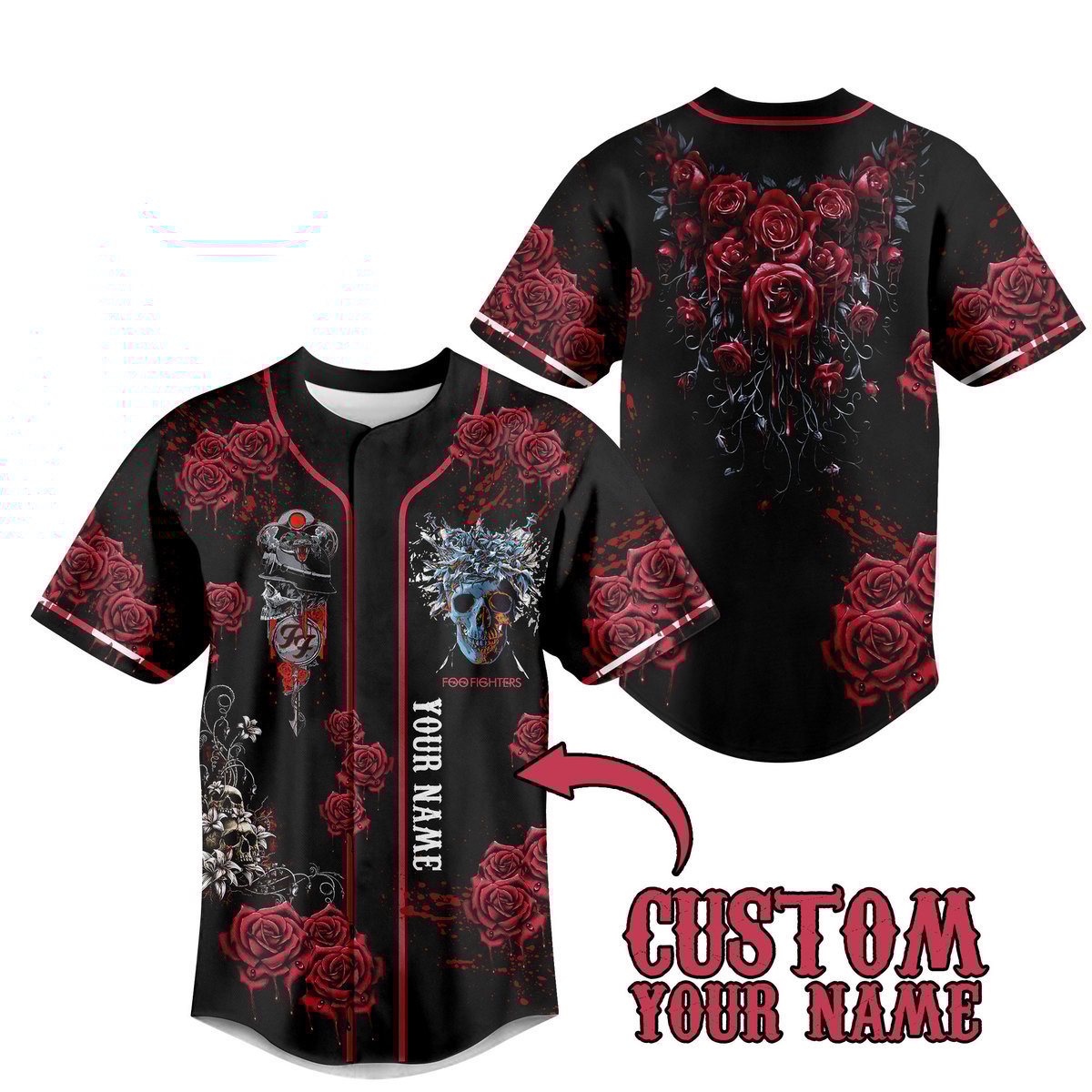 Foo Fighters Baseball Jersey For Fans