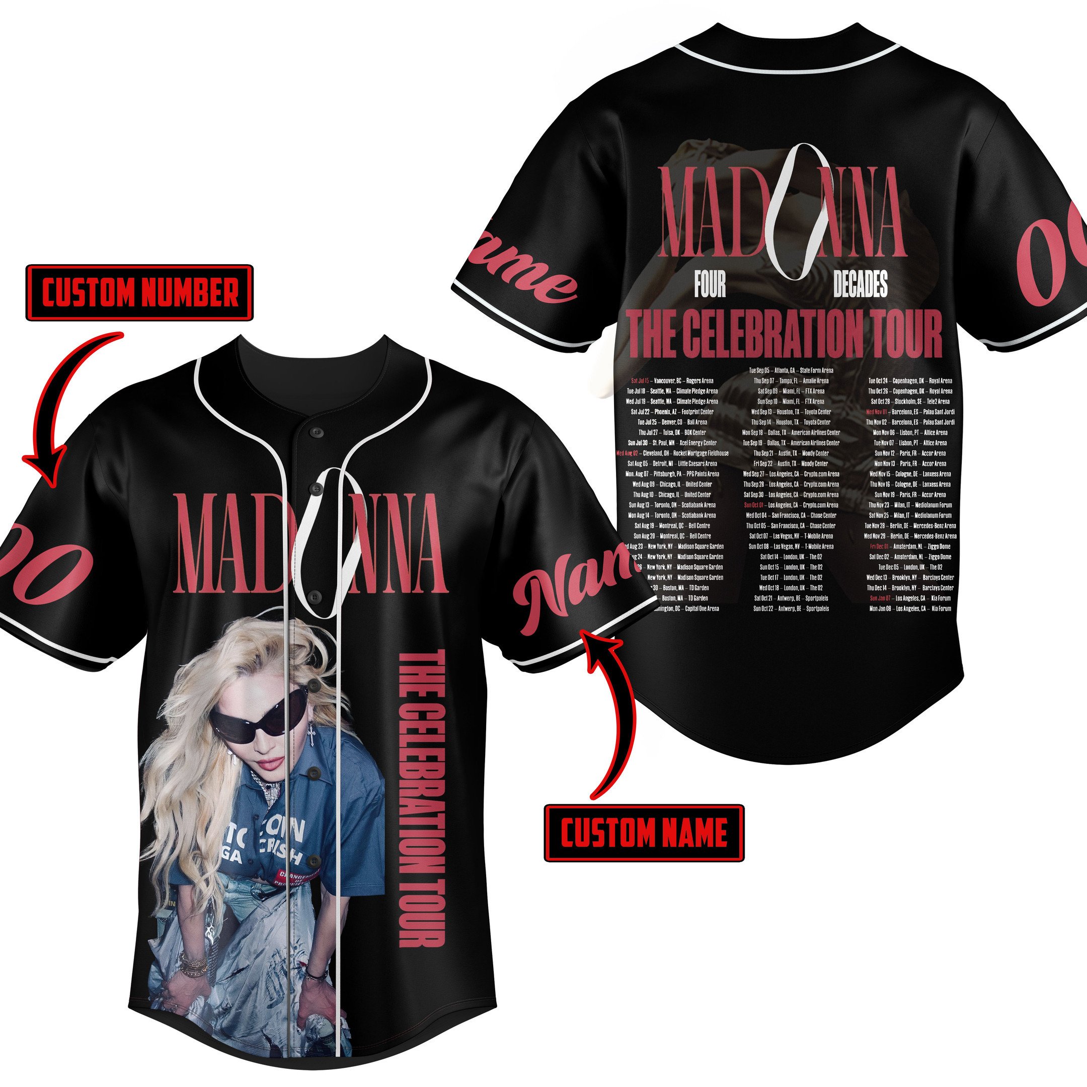 Madonna Baseball Jersey For Fans