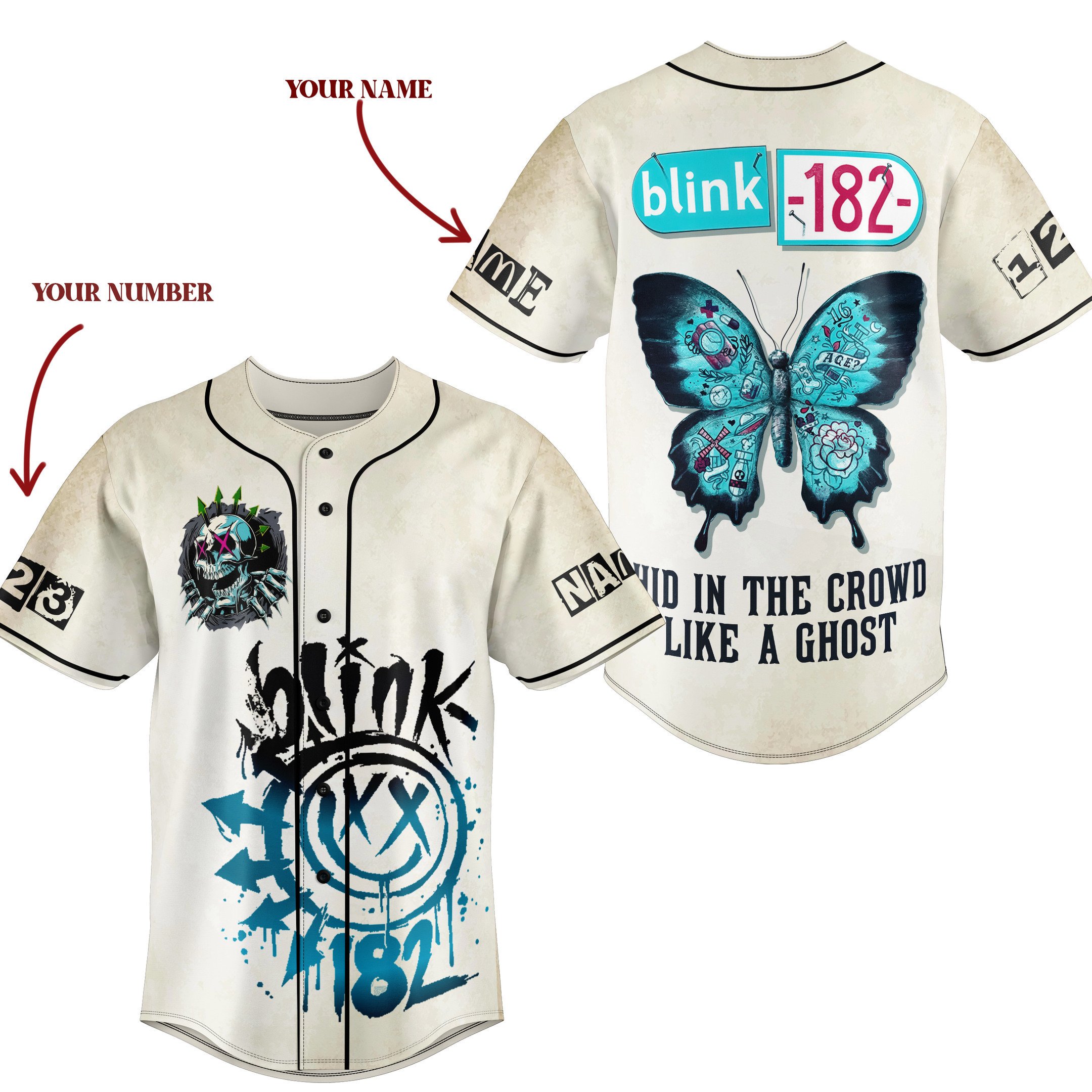Blink 182Baseball Jersey For Fans