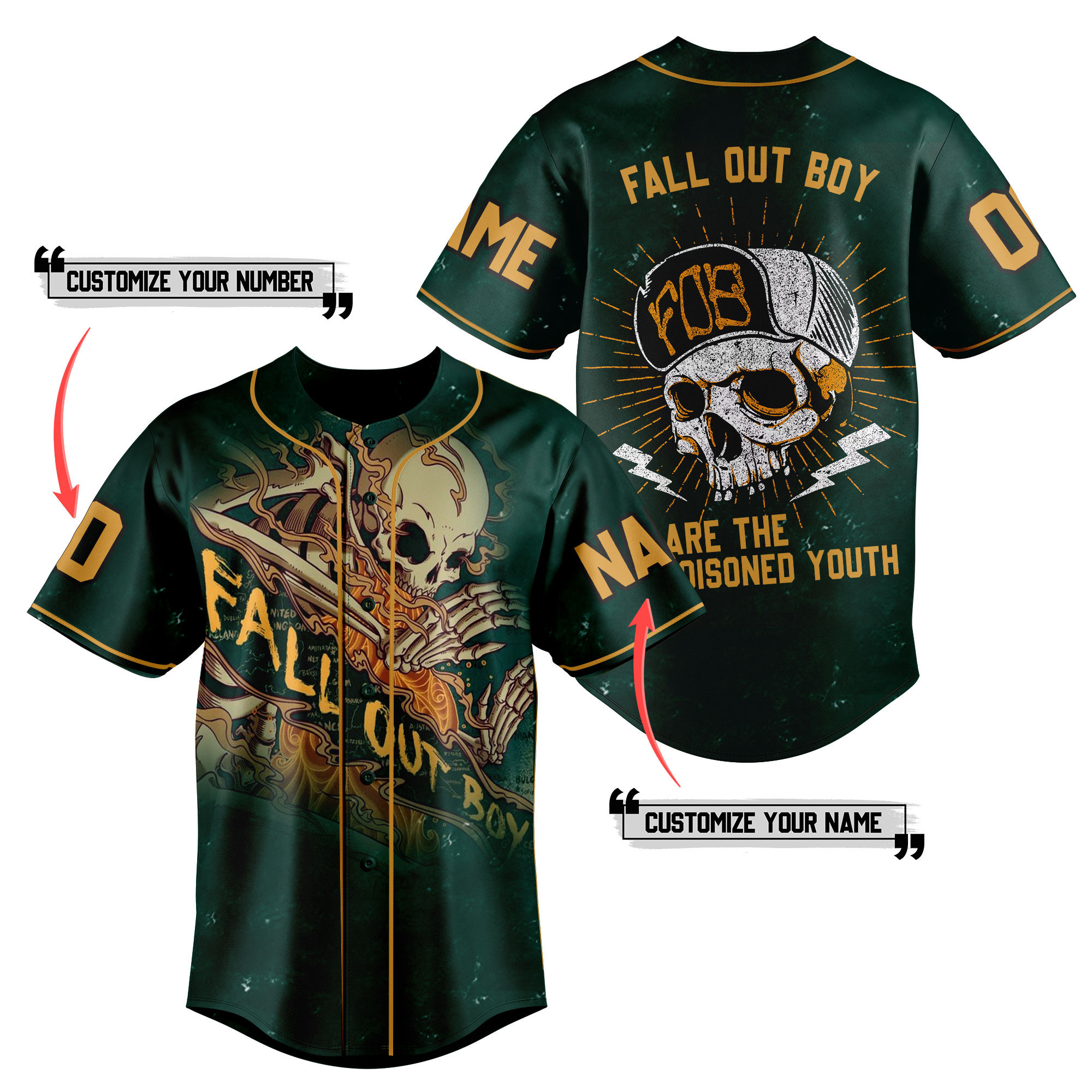 Fall Out Boy Baseball Jersey For Fans