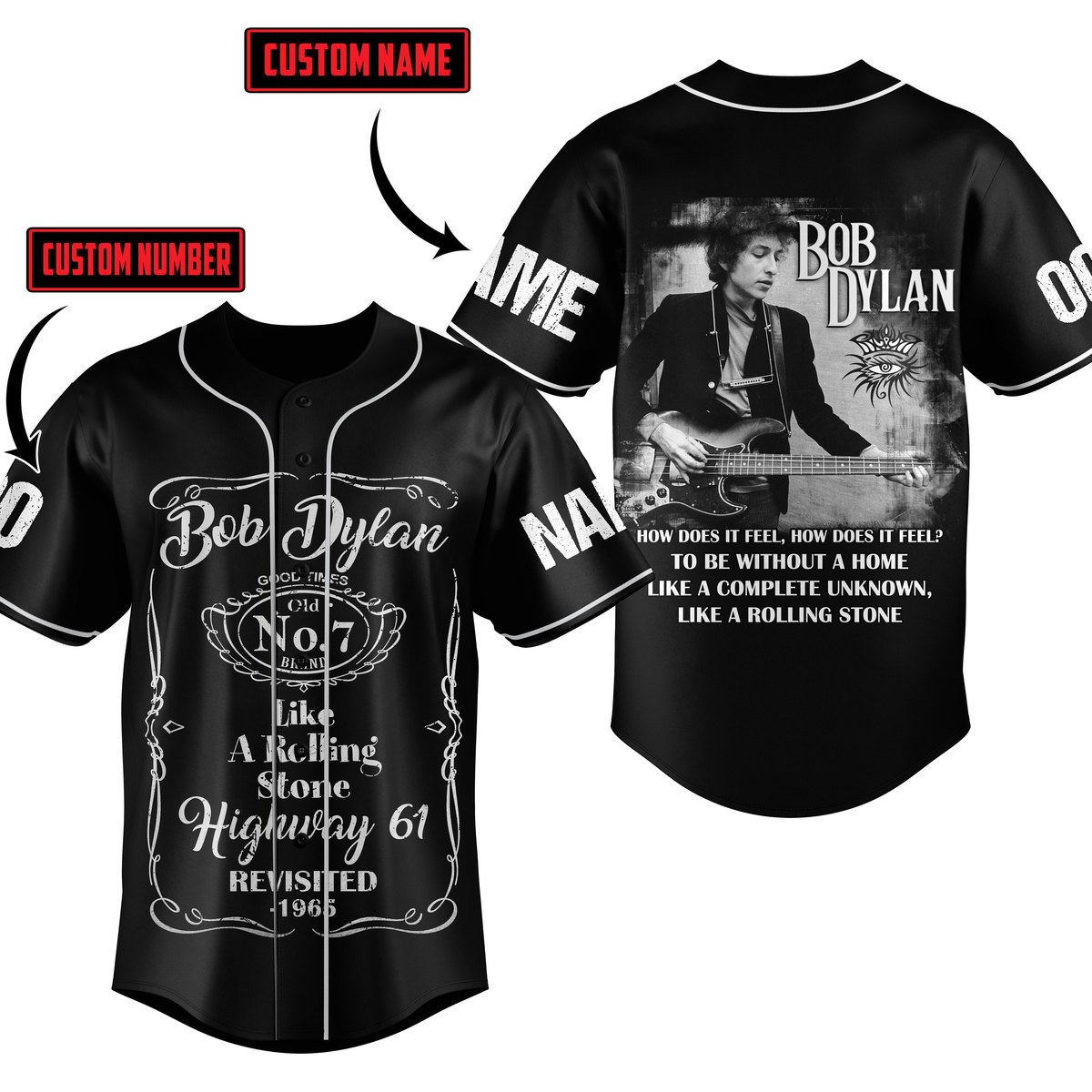 Bob Dylan Baseball Jersey For Fans