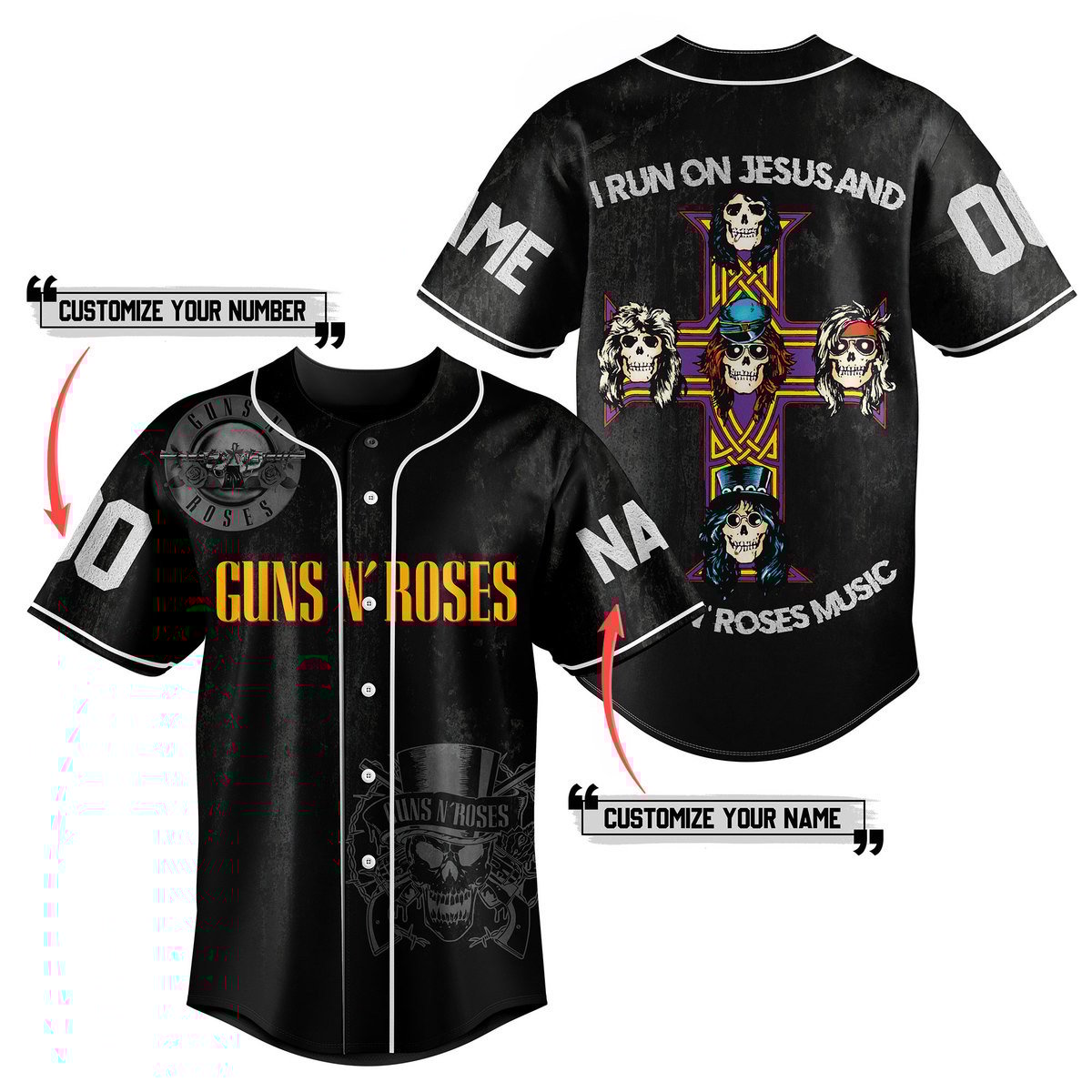 Guns N?Roses Baseball Jersey For Fans