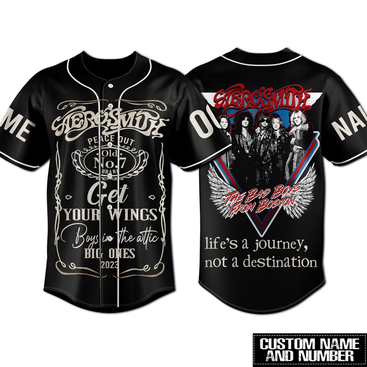 Aerosmith Baseball Jersey For Fans