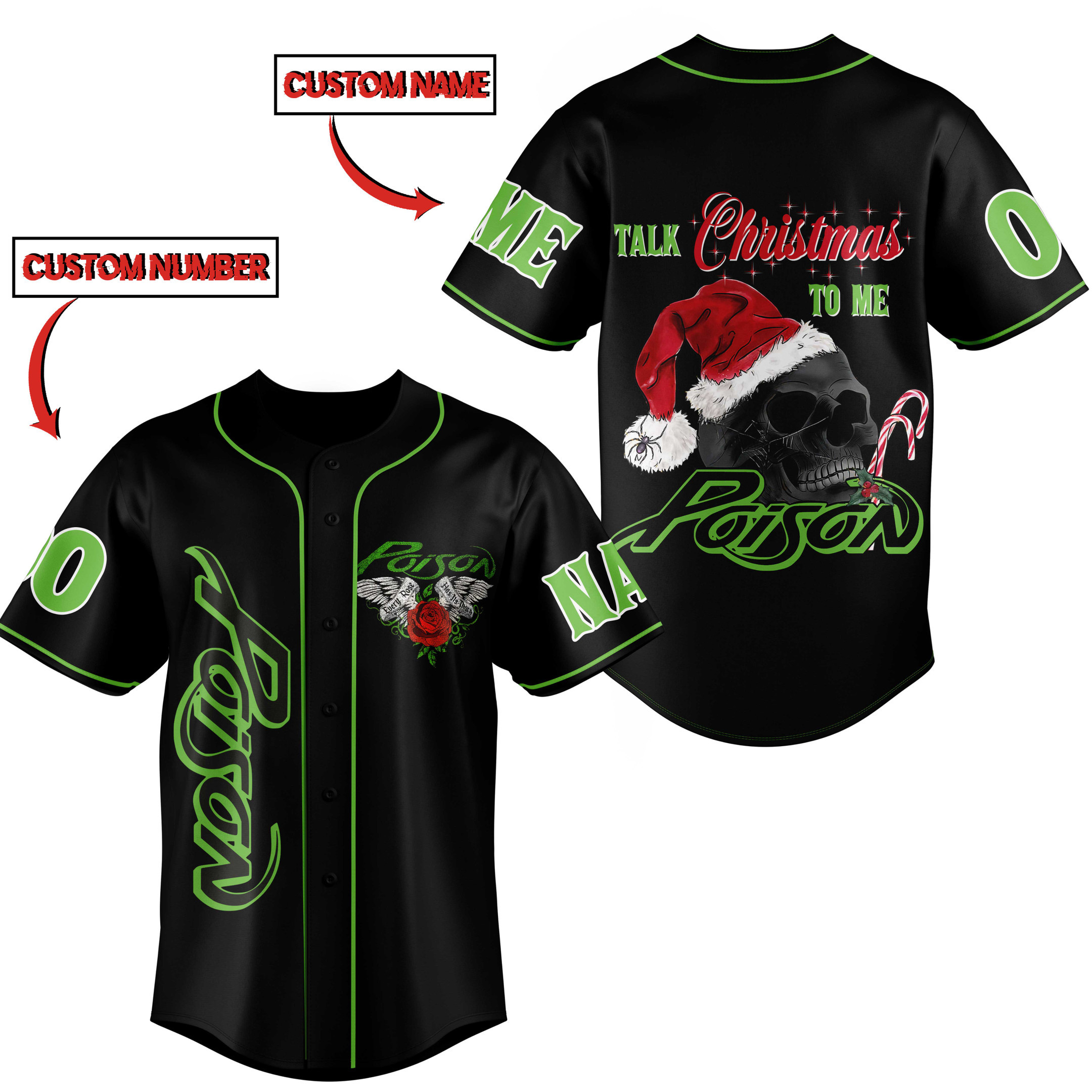 Poison Baseball Jersey For Fans