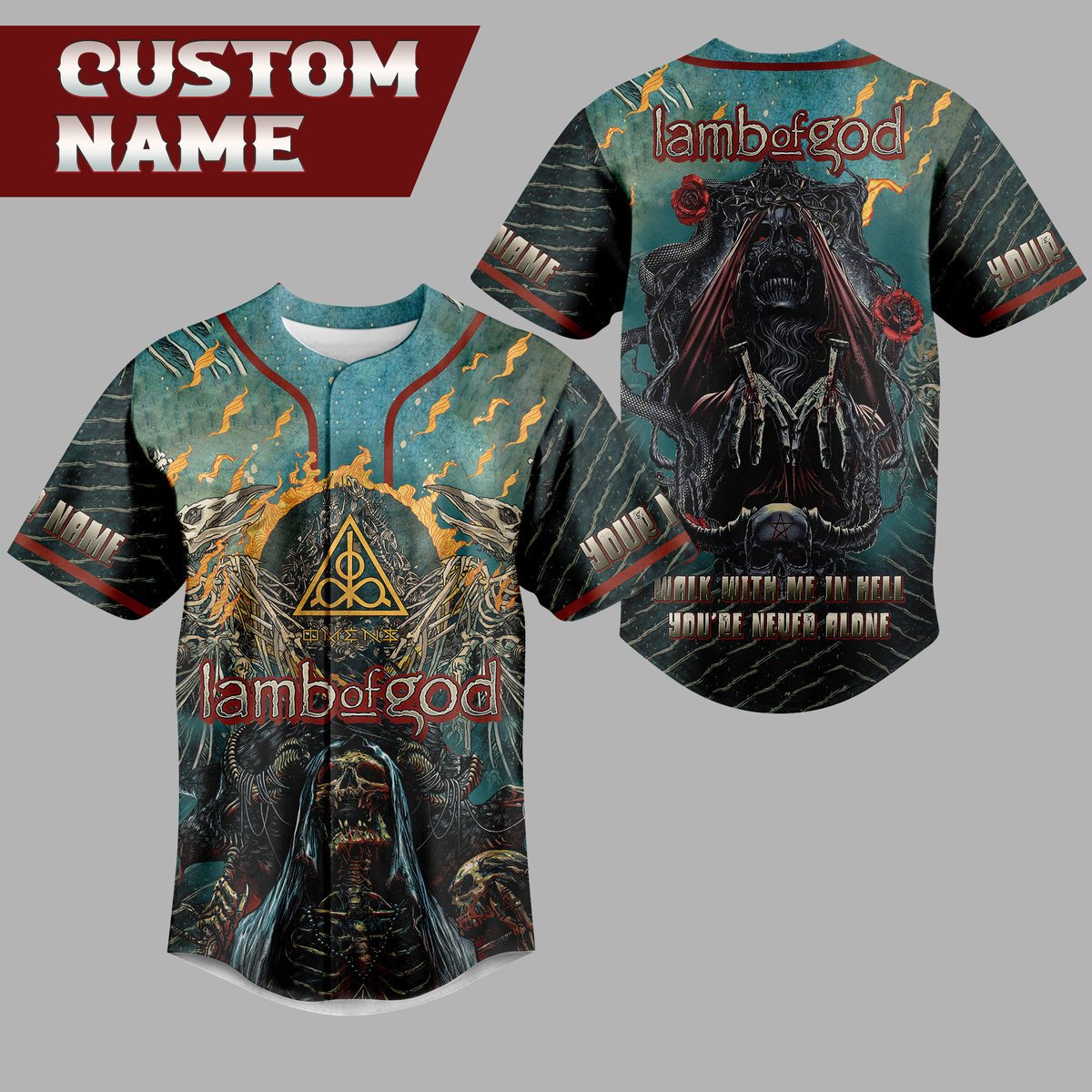 Lamb Of God Baseball Jersey For Fans