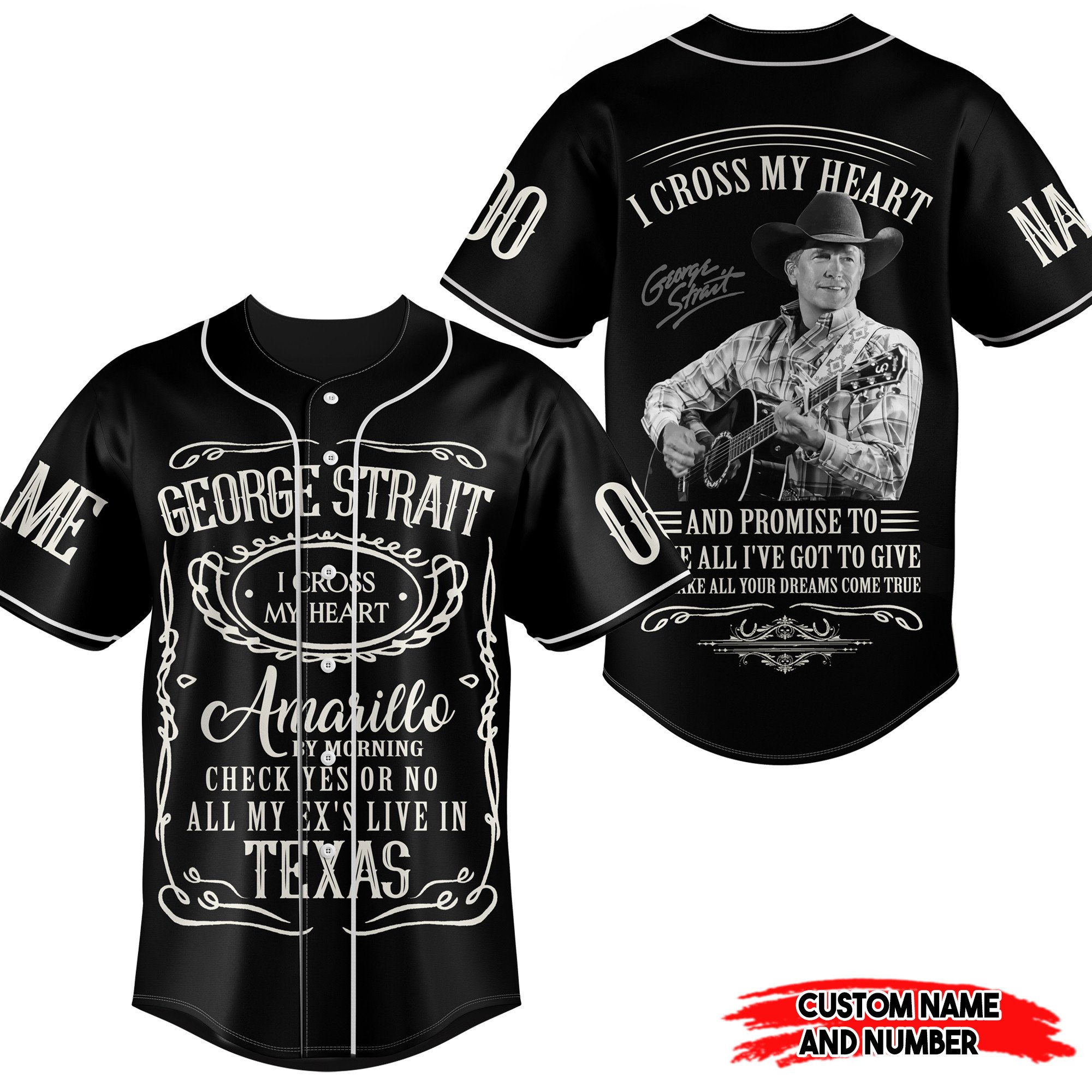 George Strait Baseball Jersey For Fans