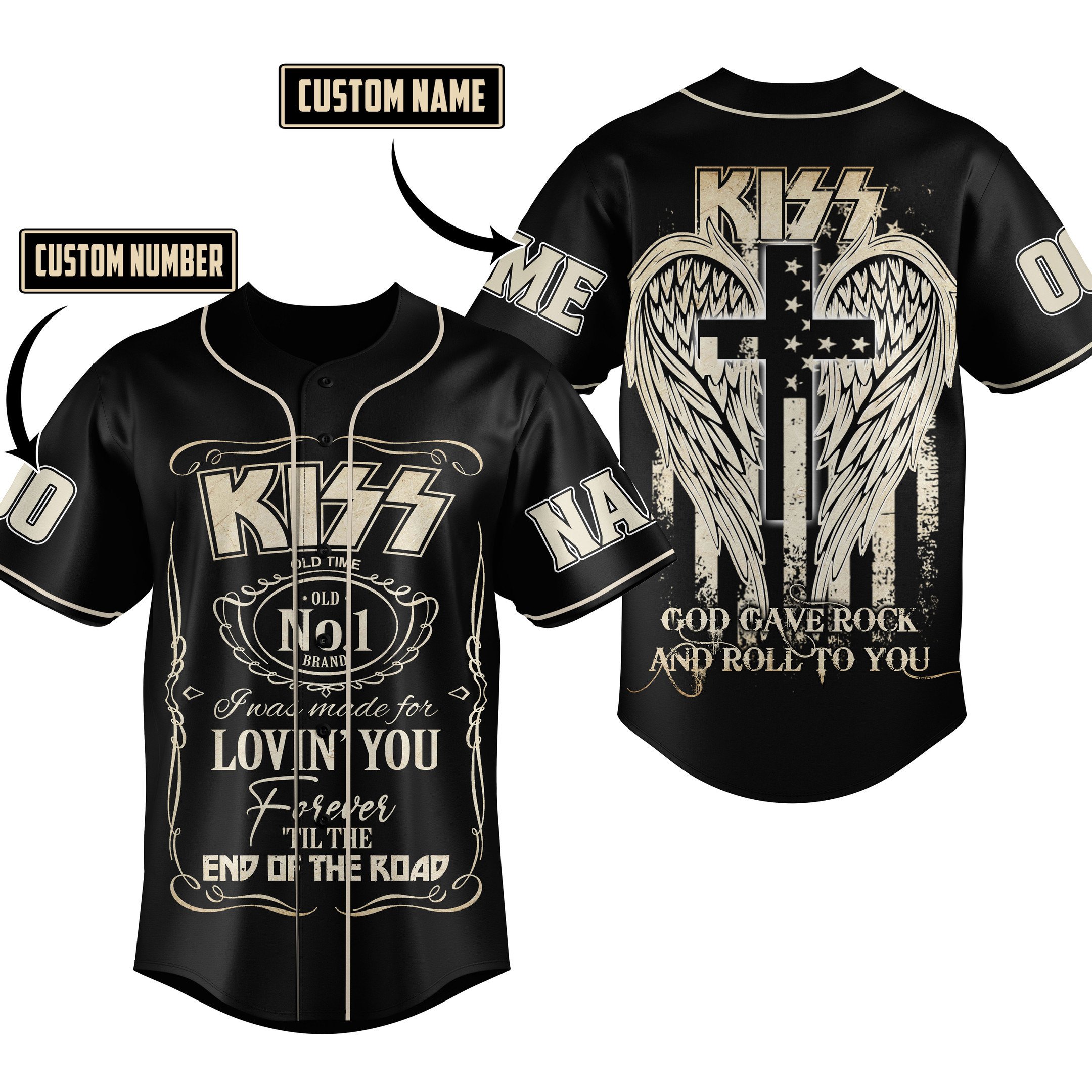 Kiss Baseball Jersey For Fans