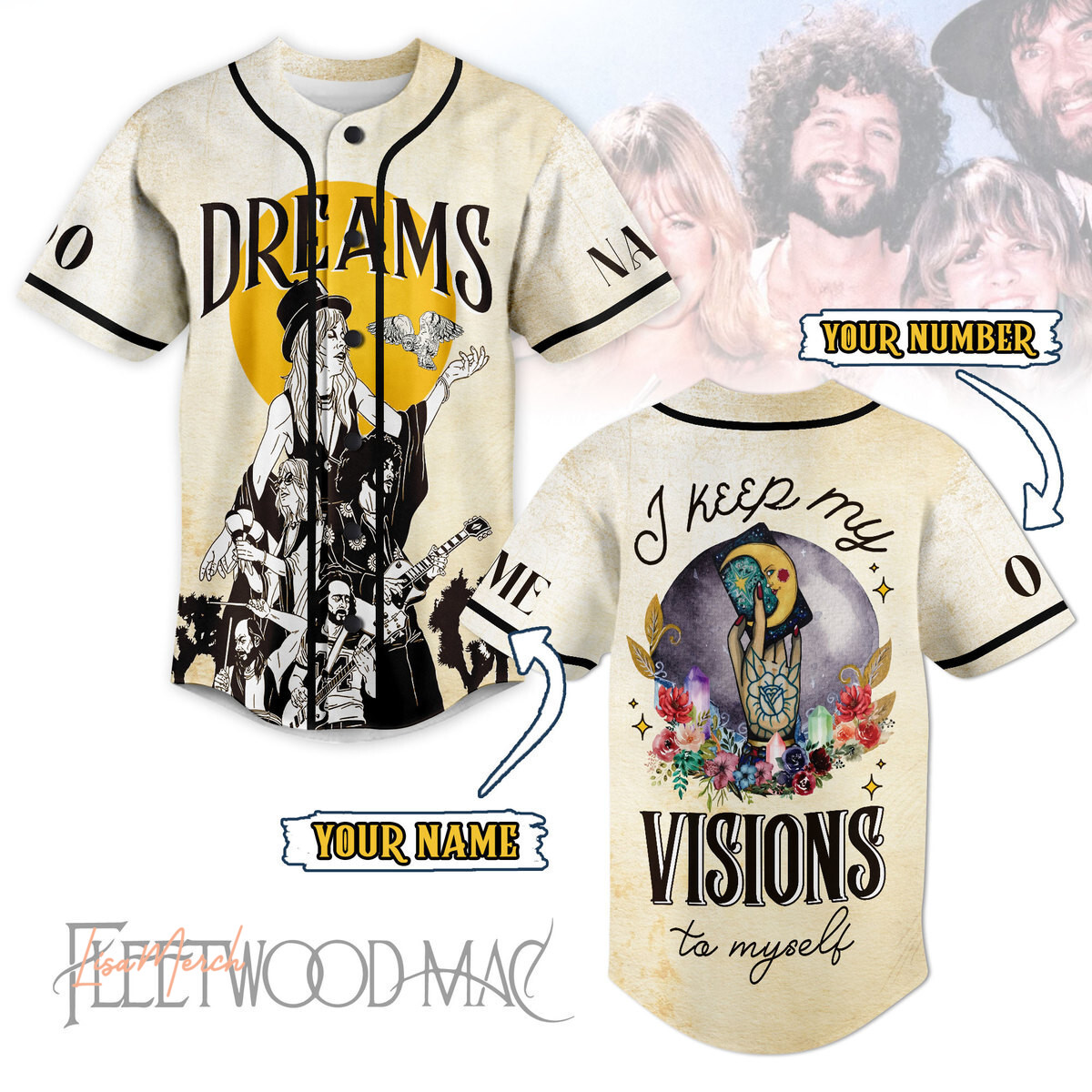 Fleetwood Mac Baseball Jersey For Fans