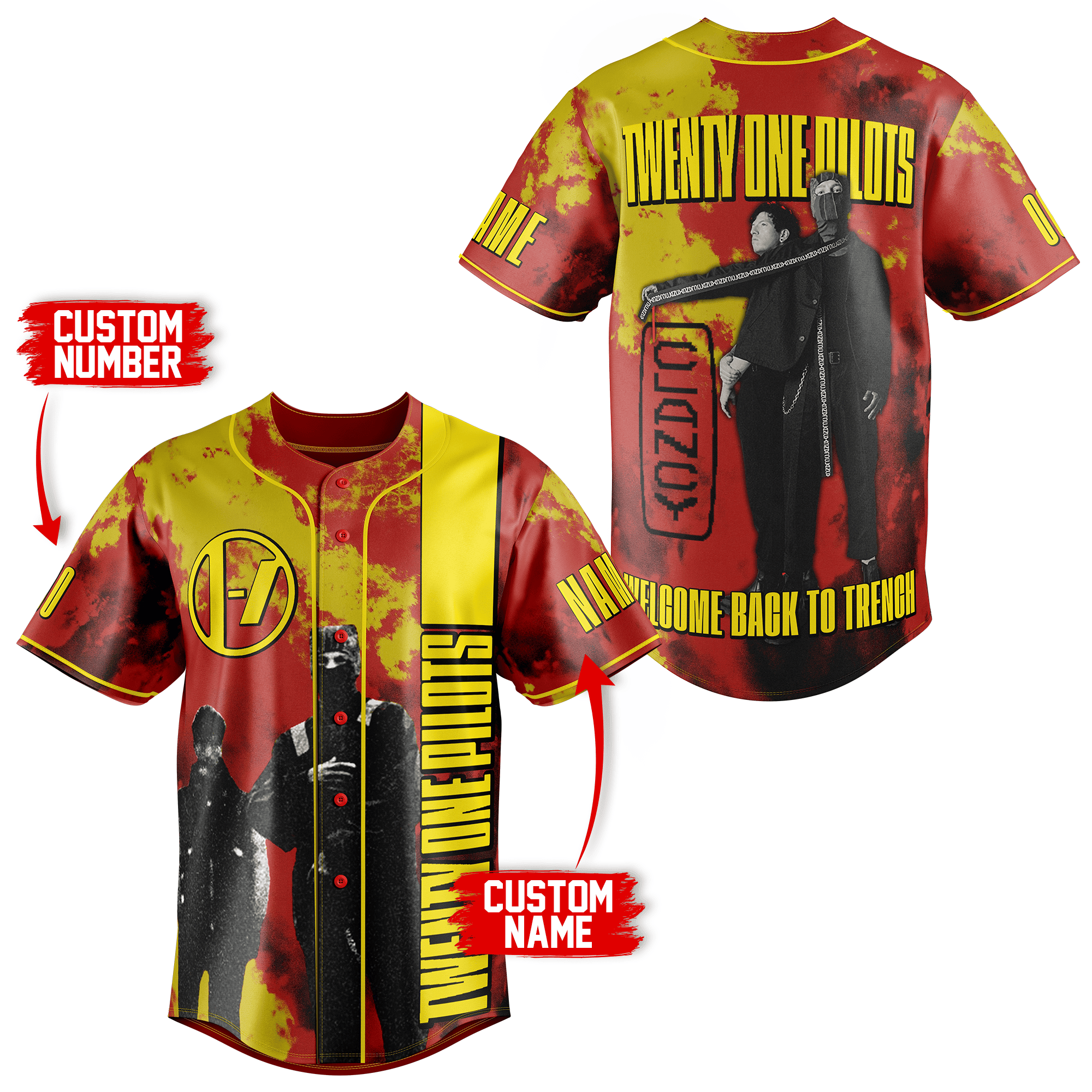 Twenty One Pilots Baseball Jersey For Fans