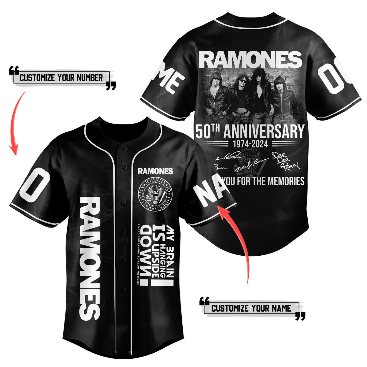 Ramones Baseball Jersey For Fans
