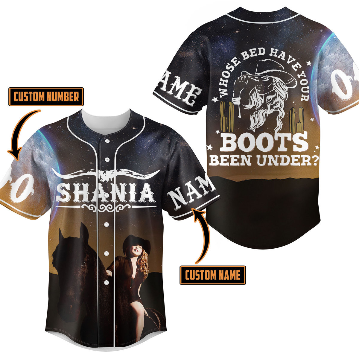 Shania Twain Baseball Jersey For Fans