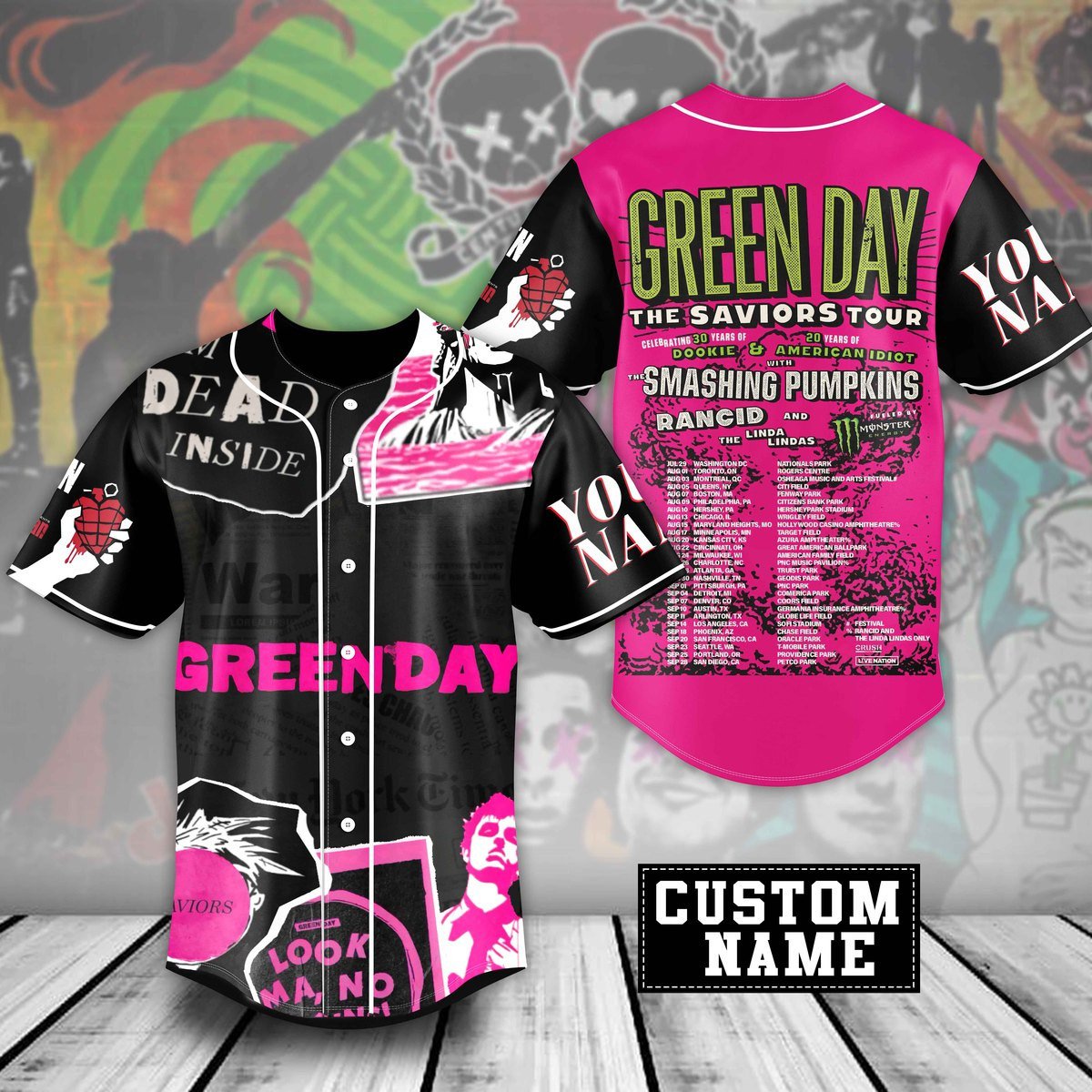 Green Day Baseball Jersey For Fans