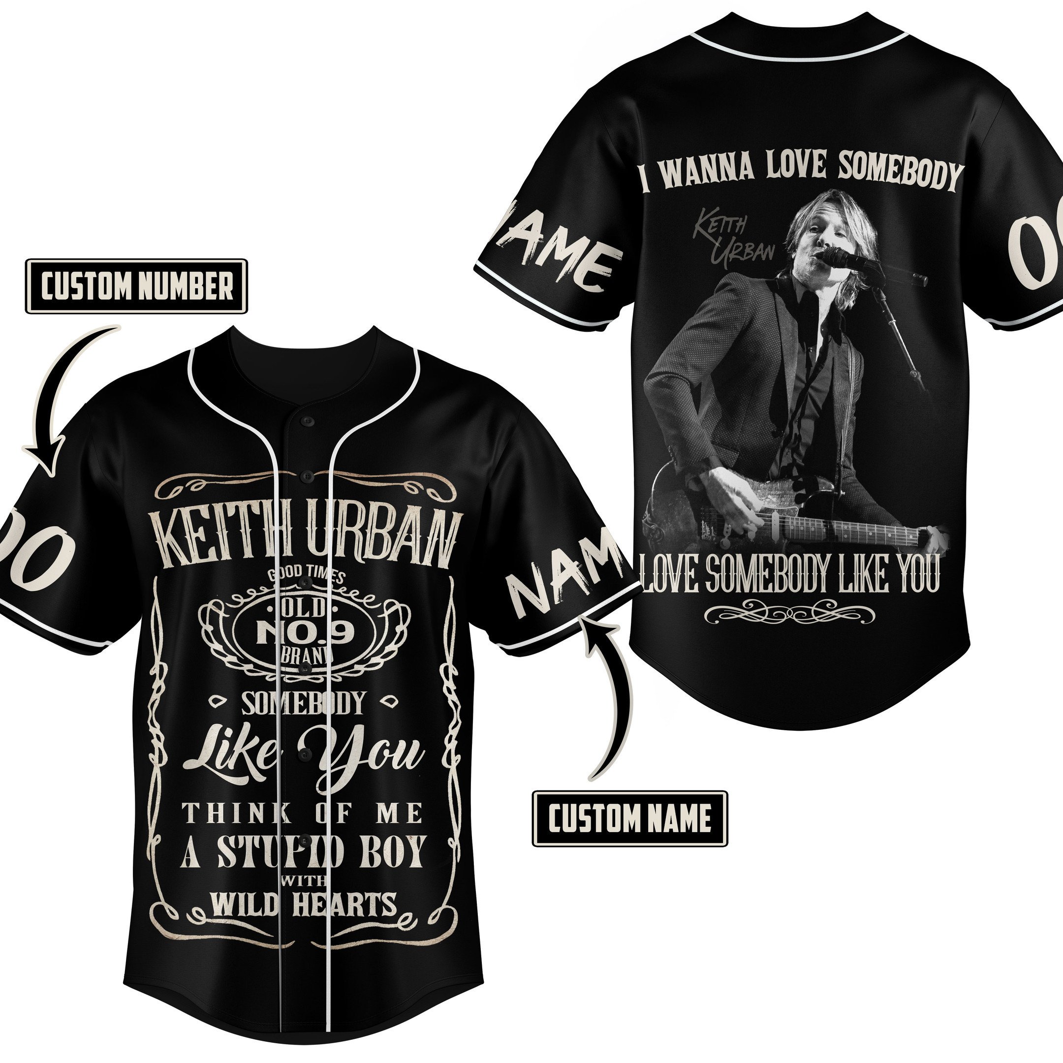 Keith Urban Baseball Jersey For Fans
