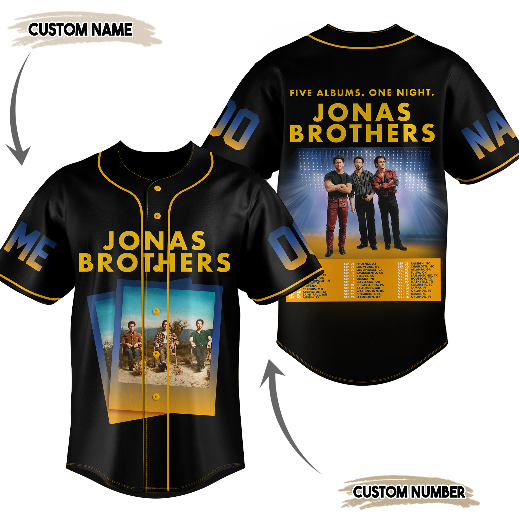 Jonas Brothers Baseball Jersey For Fans