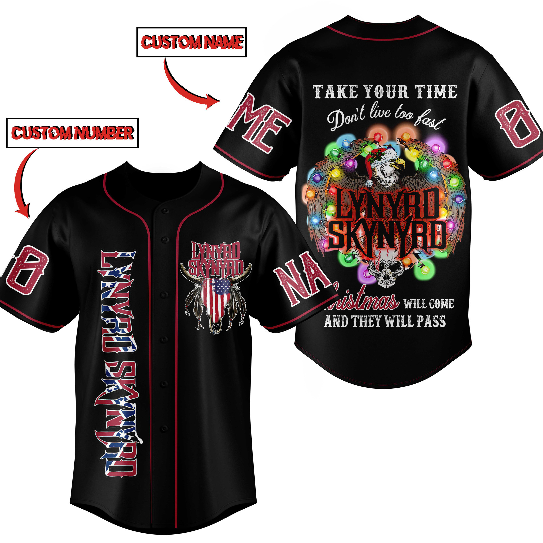 Lynyrd Skynyrd Baseball Jersey For Fans