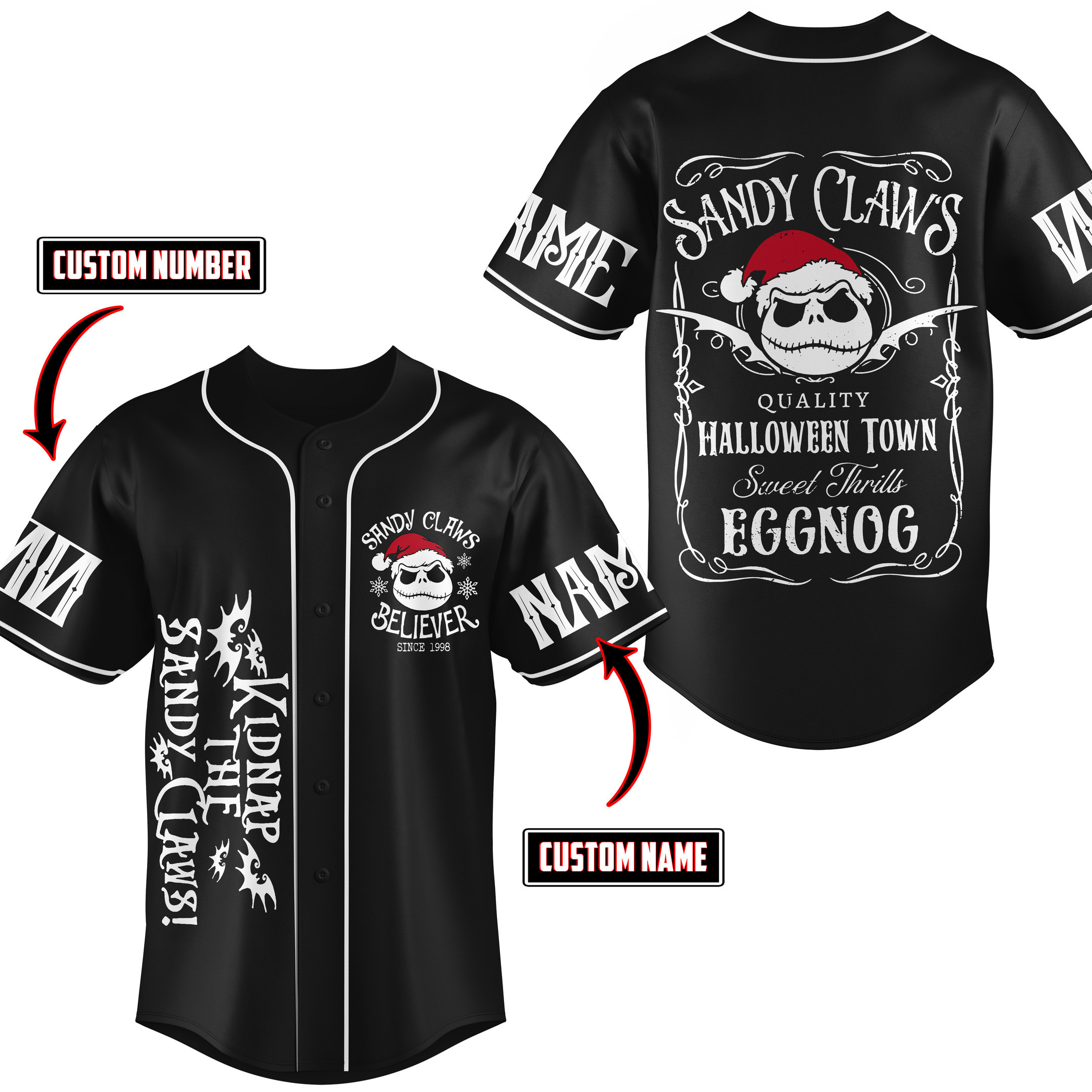 Kidnap The Sandy Claws Baseball Jersey For Fans