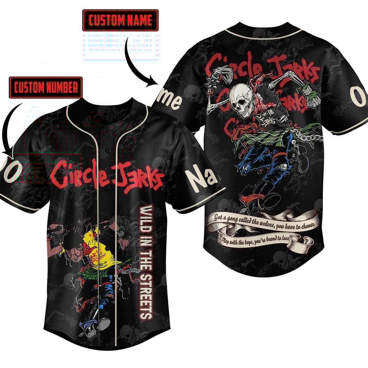 Circle Jerks Baseball Jersey For Fans