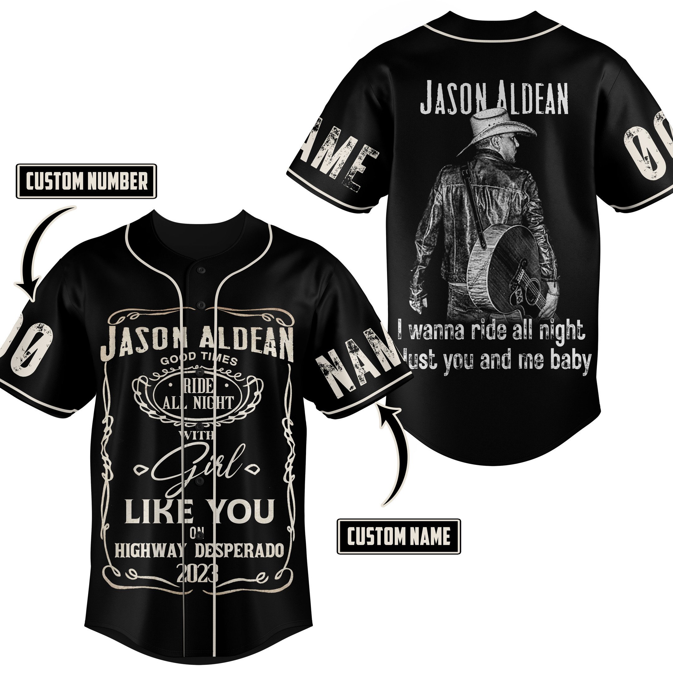 Jason Aldean Baseball Jersey For Fans