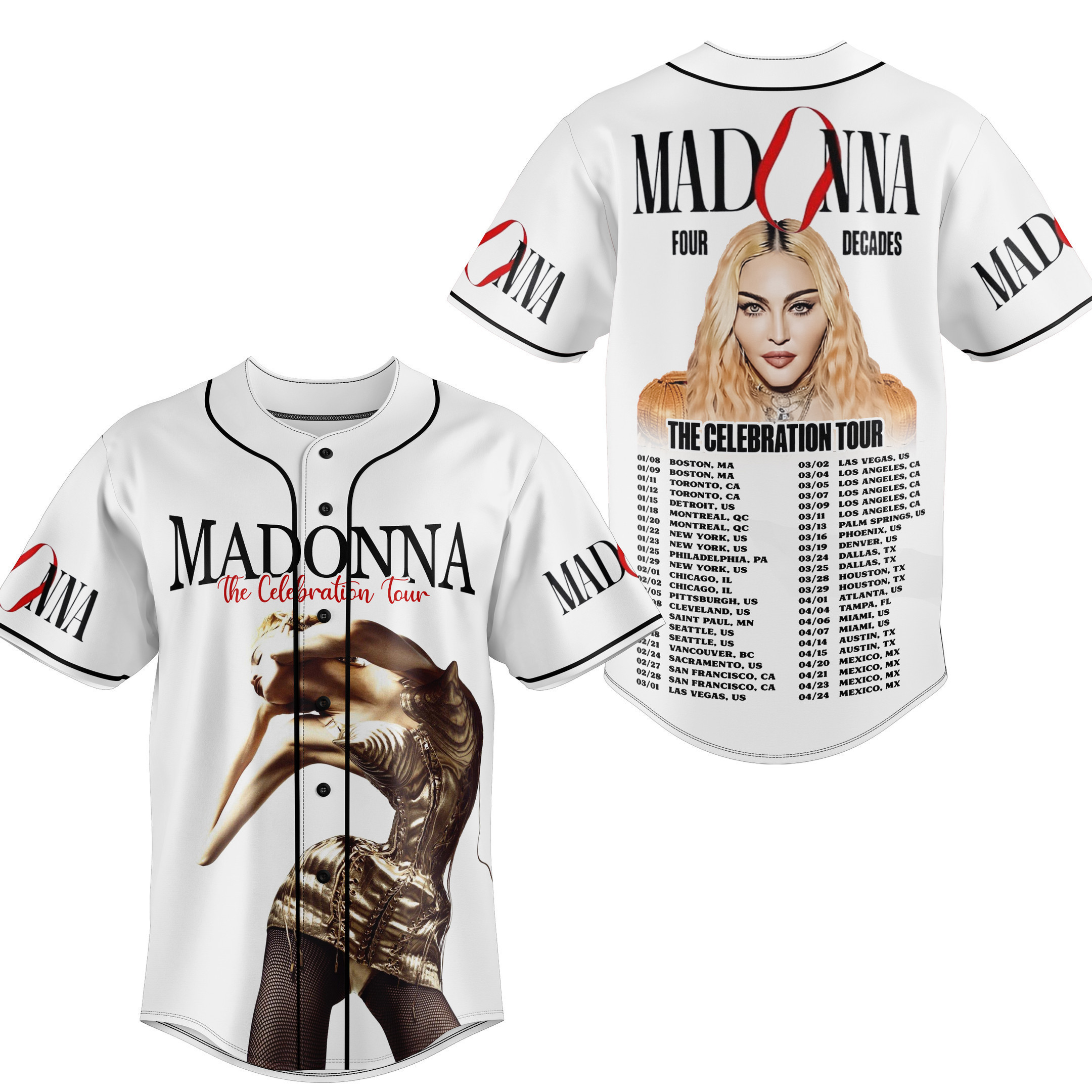 Madonna Baseball Jersey For Fans