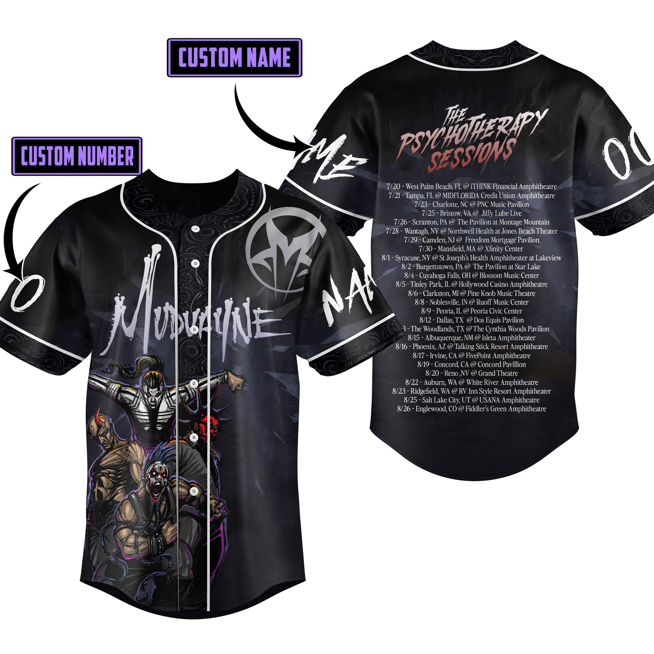 Mudvayne Baseball Jersey For Fans