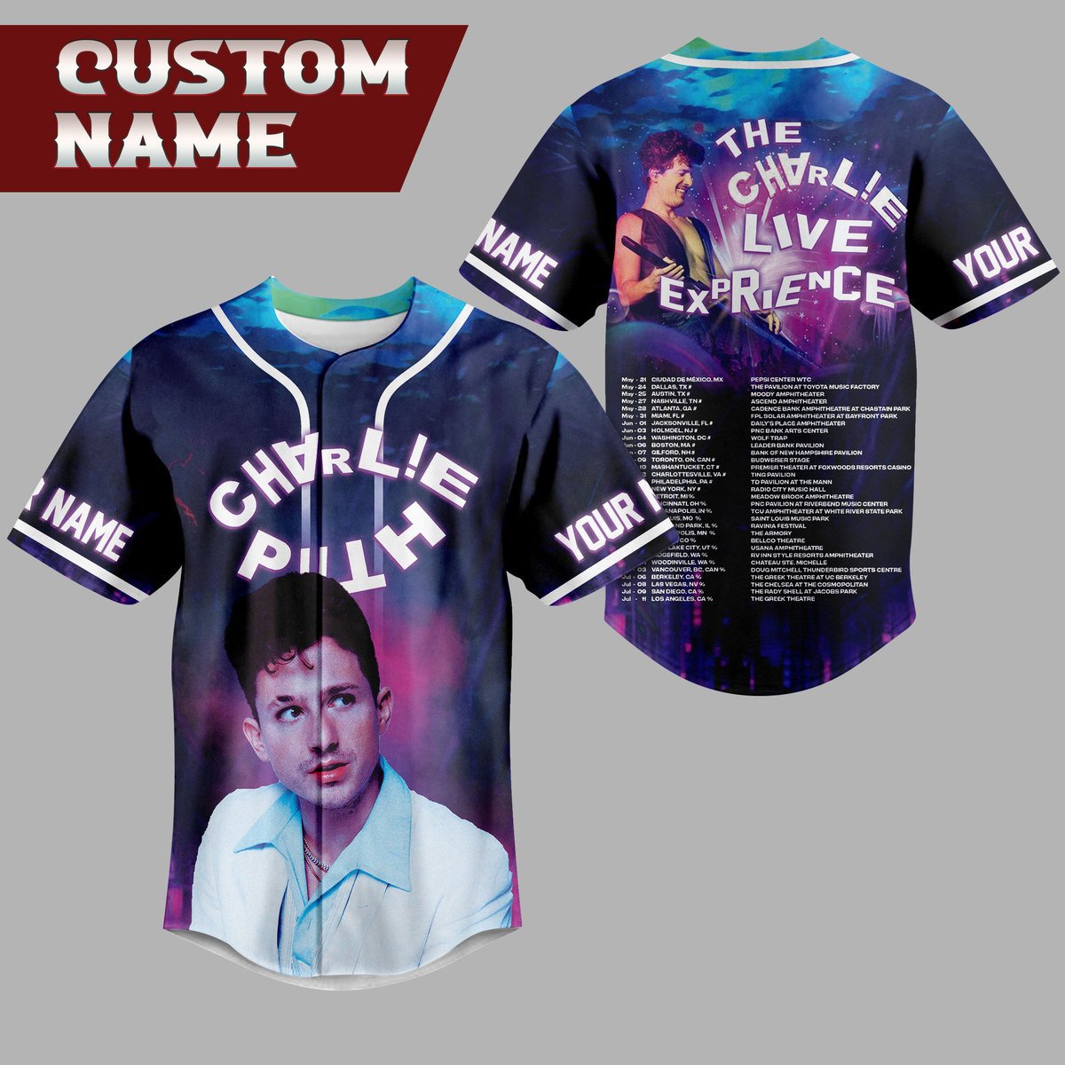 Charlie Puth Baseball Jersey For Fans