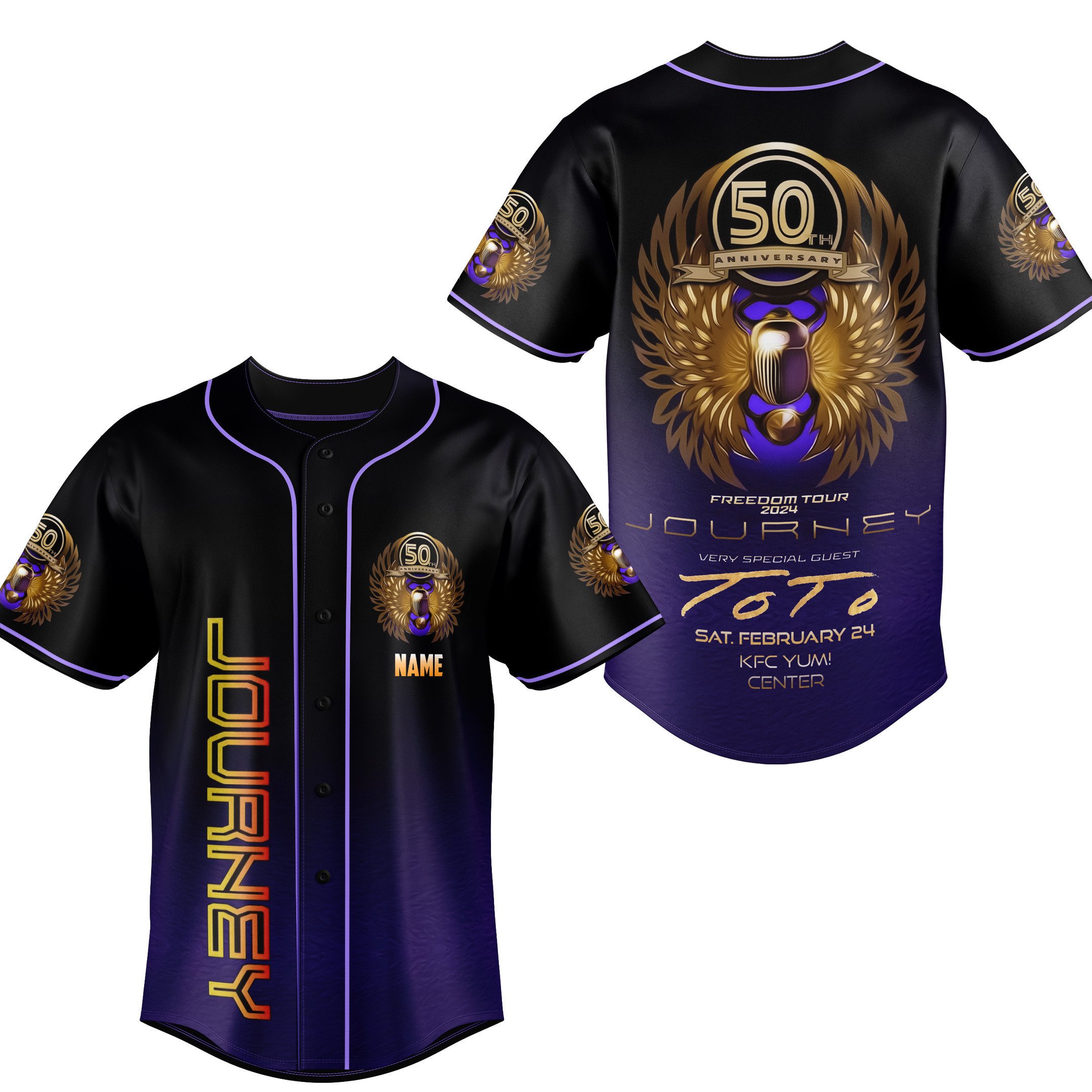 Journey 50Th Anniversary Baseball Jersey For Fans