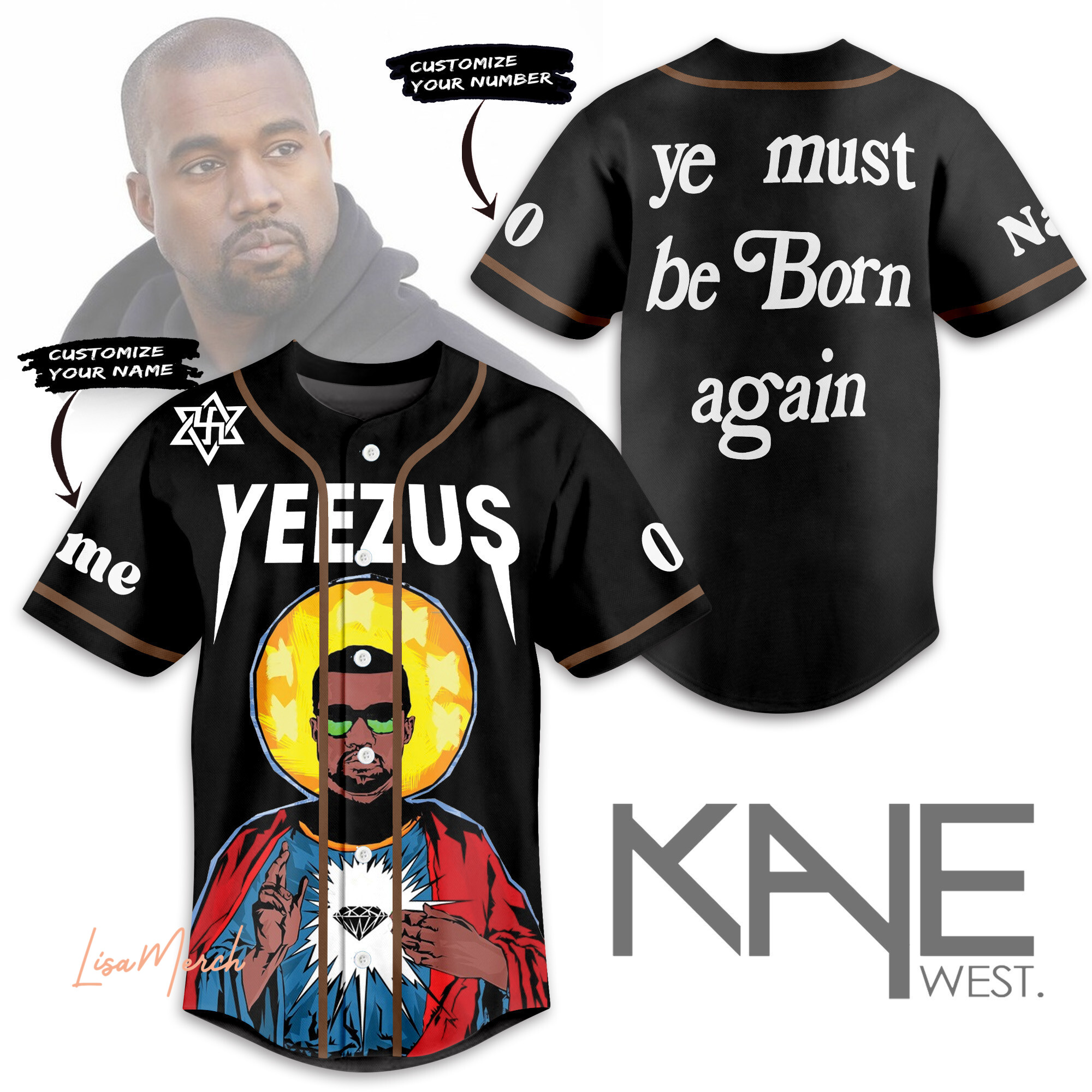Kanye West Baseball Jersey For Fans