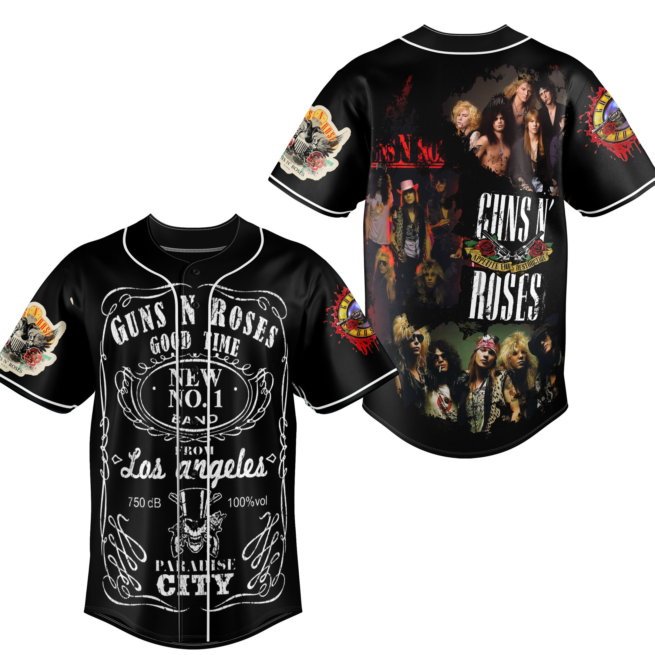 Guns N?Roses Baseball Jersey For Fans