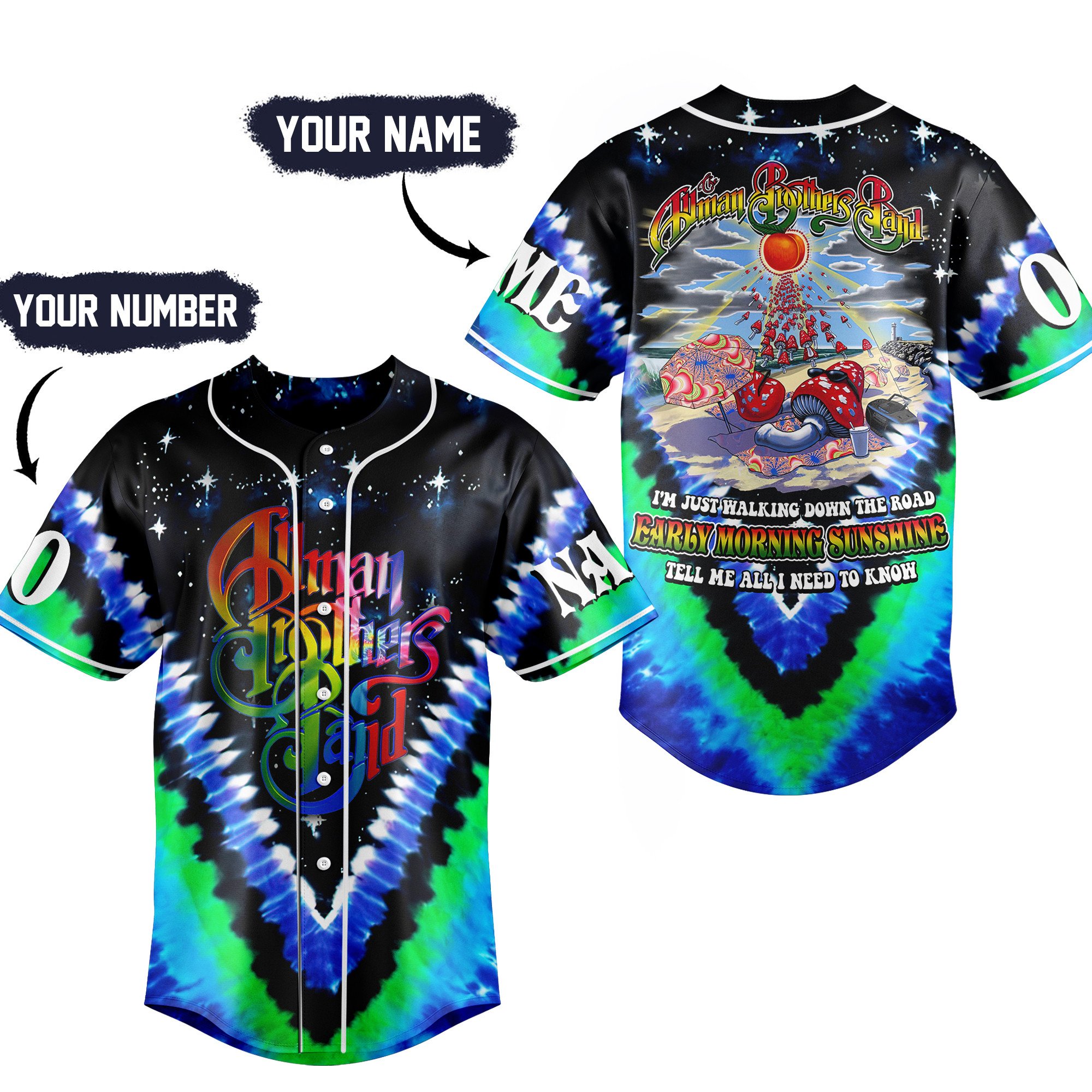 The Allman Brothers Band Baseball Jersey For Fans