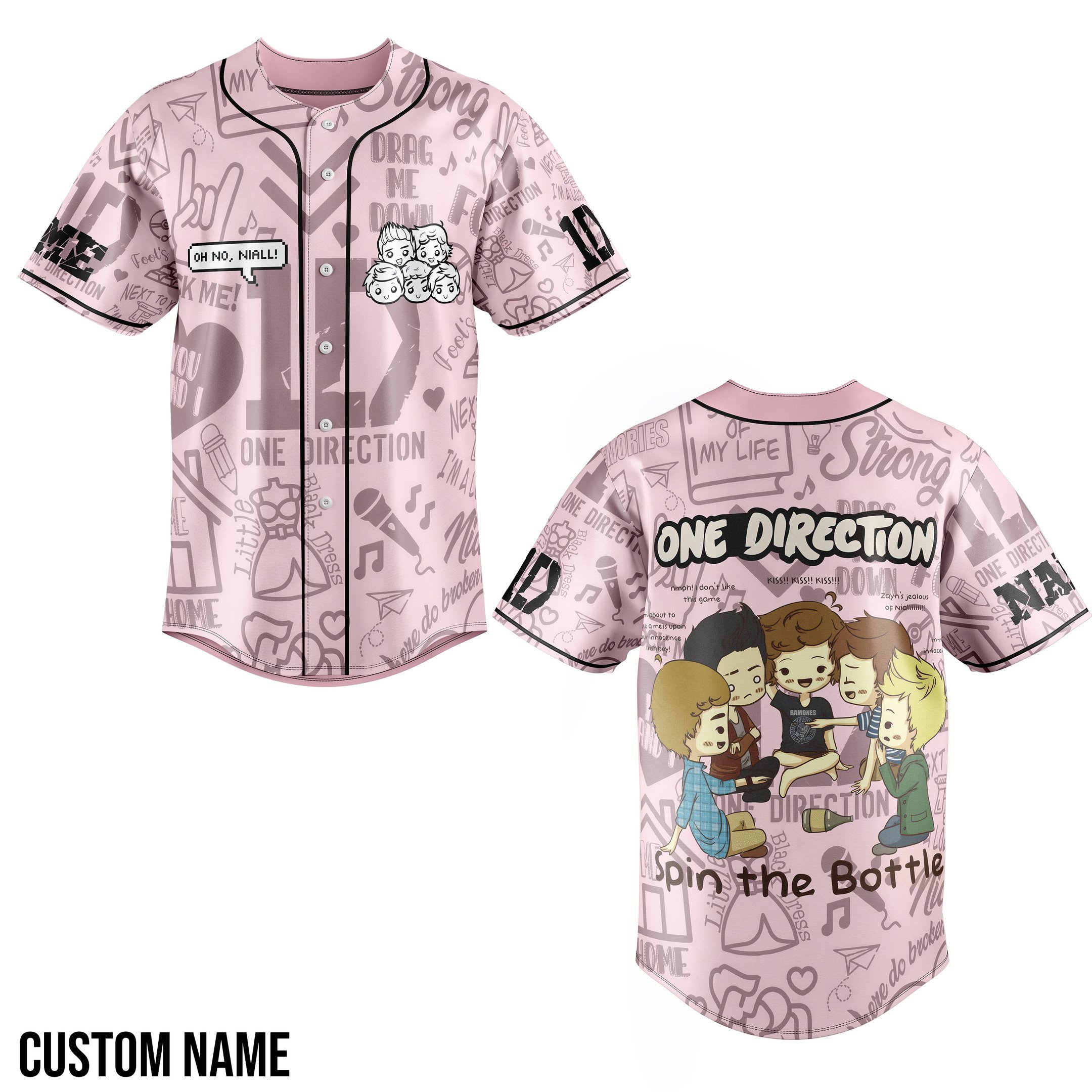 One Direction Baseball Jersey For Fans