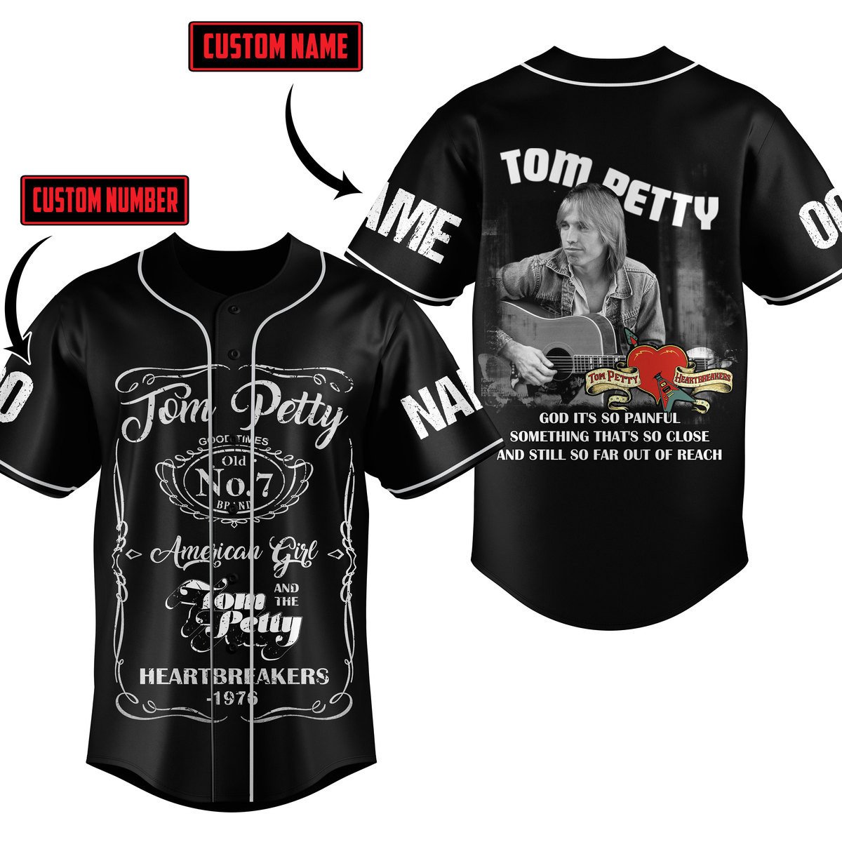 Tom Petty Baseball Jersey For Fans