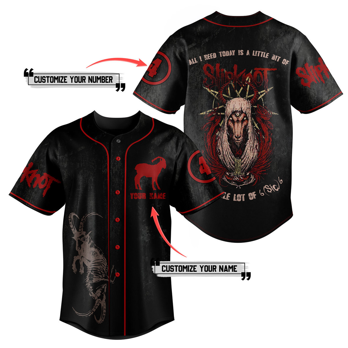 Slipknot Baseball Jersey For Fans