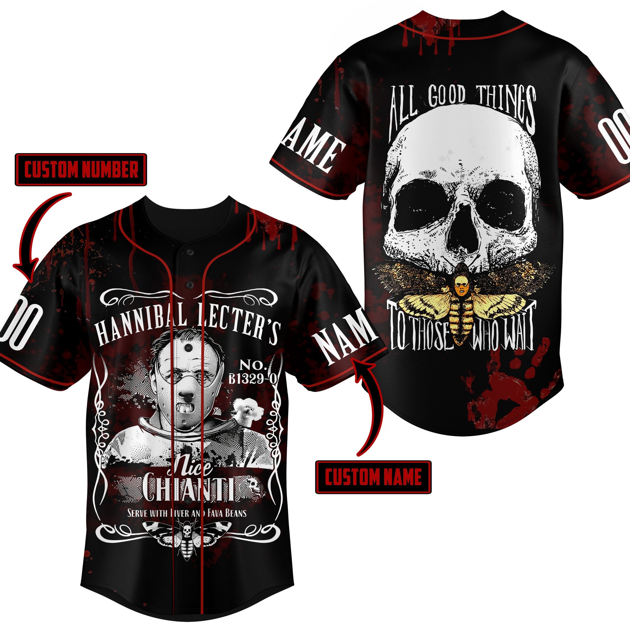 Hannibal Lecter Baseball Jersey For Fans