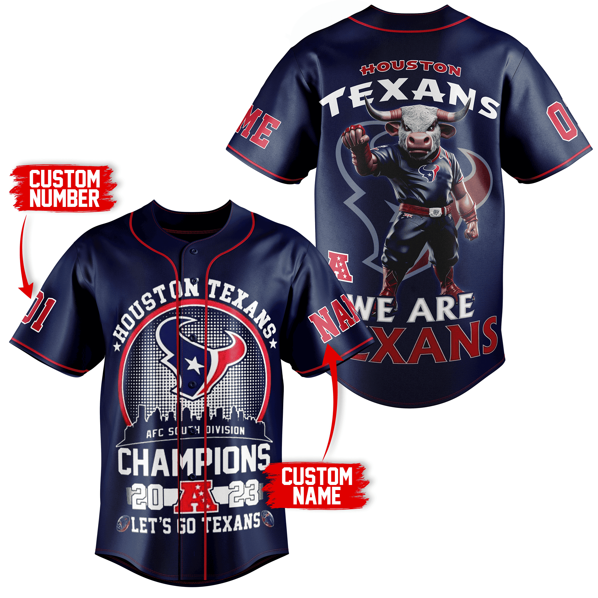 Houston Texans Baseball Jersey For Fans