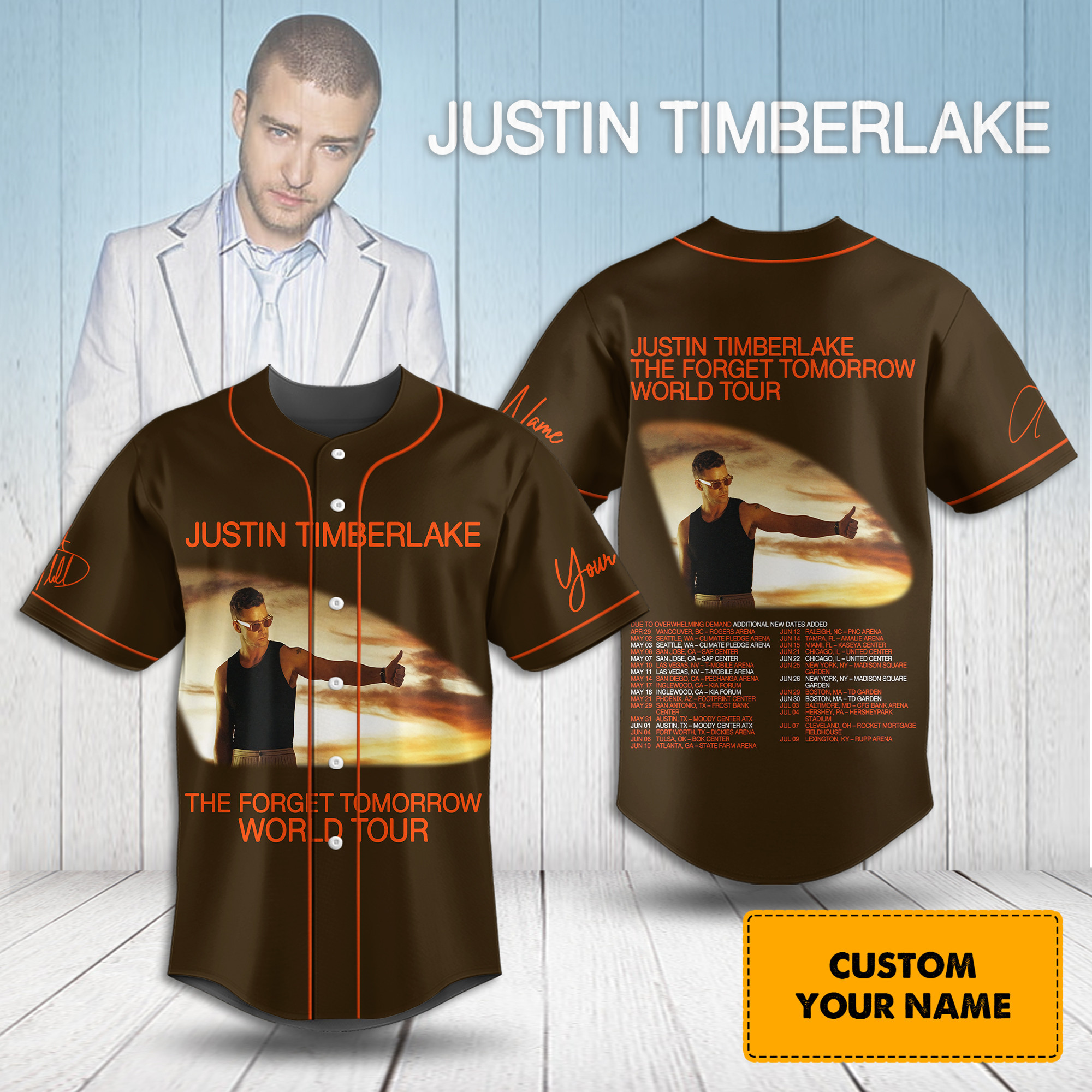 Justin Timberlake Baseball Jersey For Fans