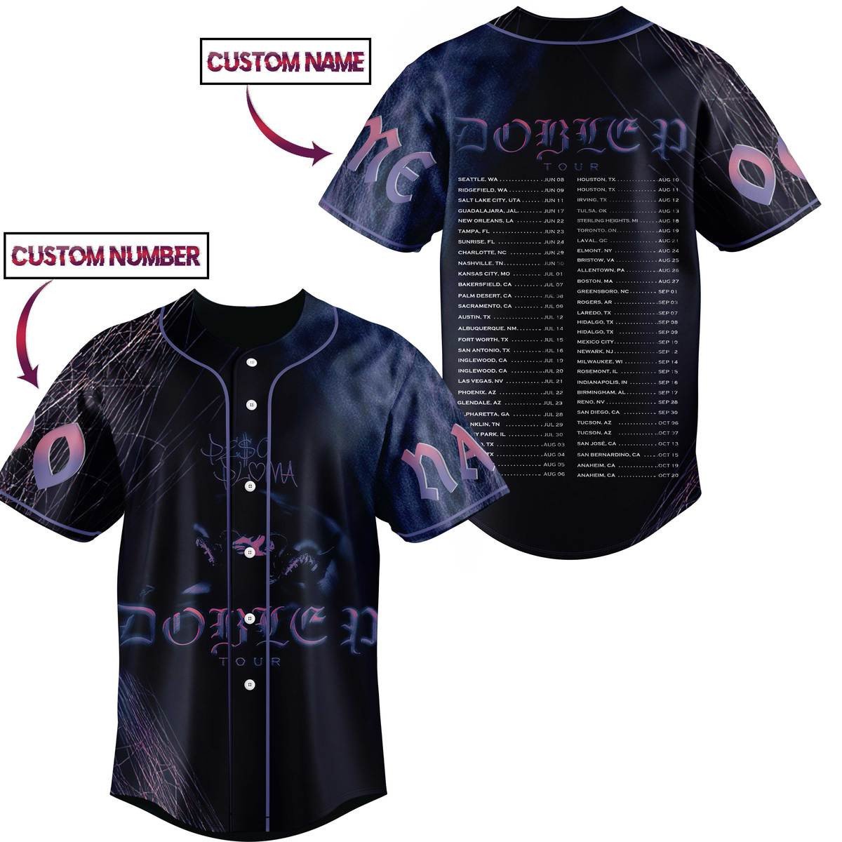 Peso Pluma Baseball Jersey For Fans