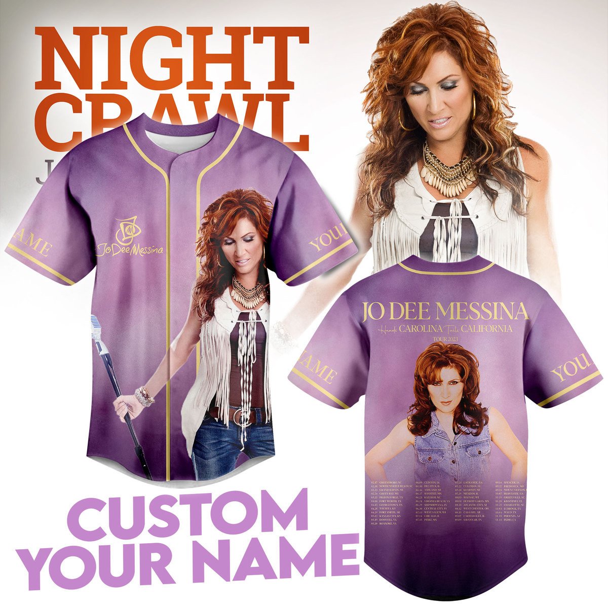 Jo Dee Messina Baseball Jersey For Fans