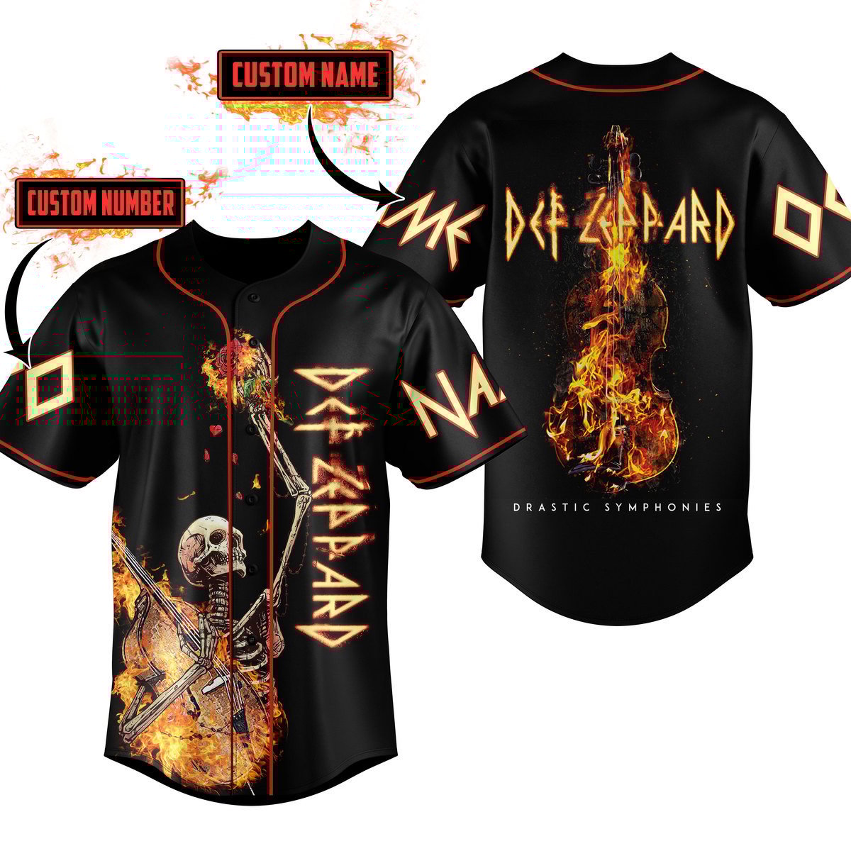 Def Leppard Baseball Jersey For Fans