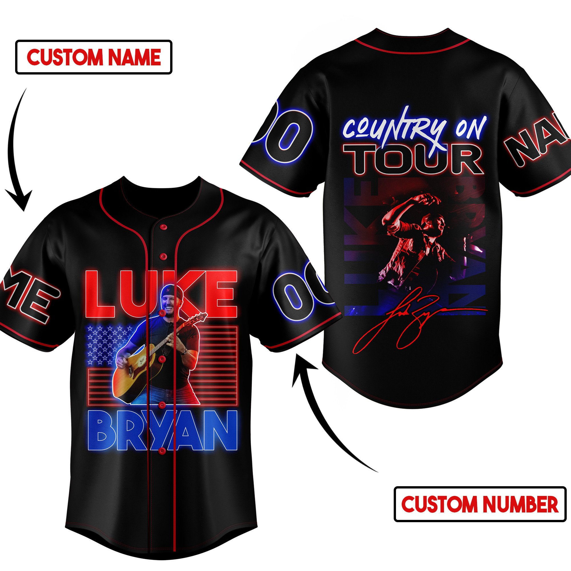 Luke Bryan Baseball Jersey For Fans