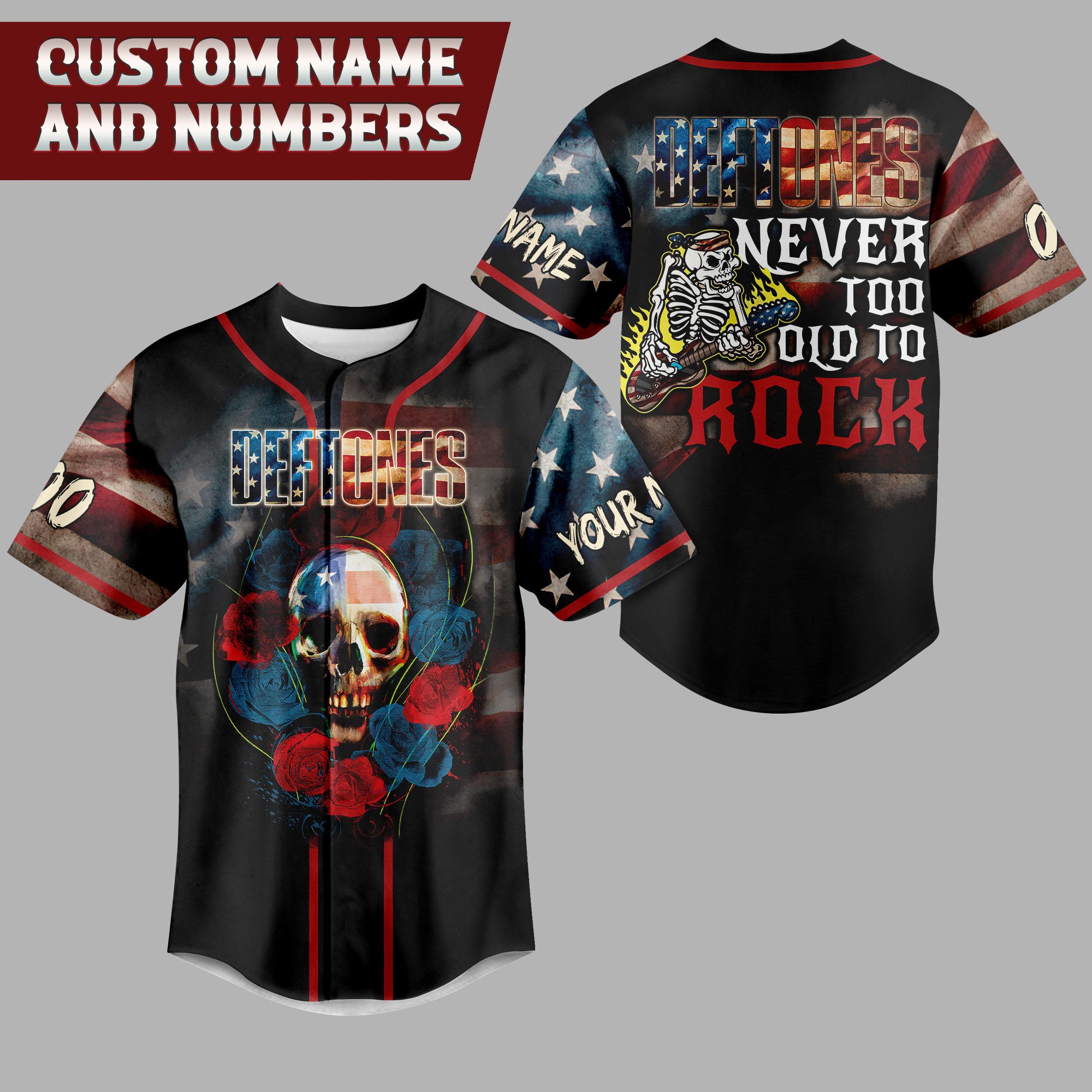 Deftones Baseball Jersey For Fans