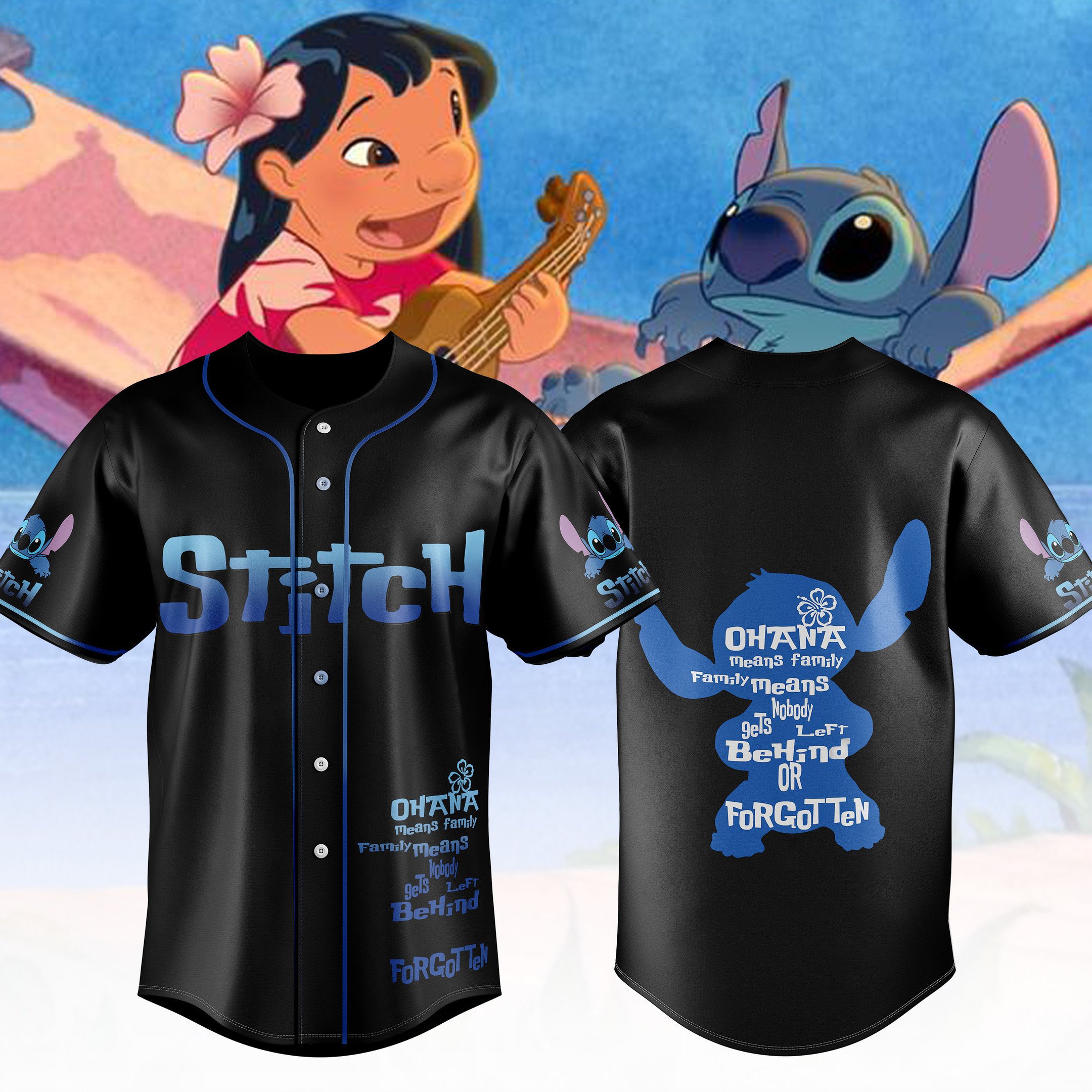 Stitch Baseball Jersey For Fans