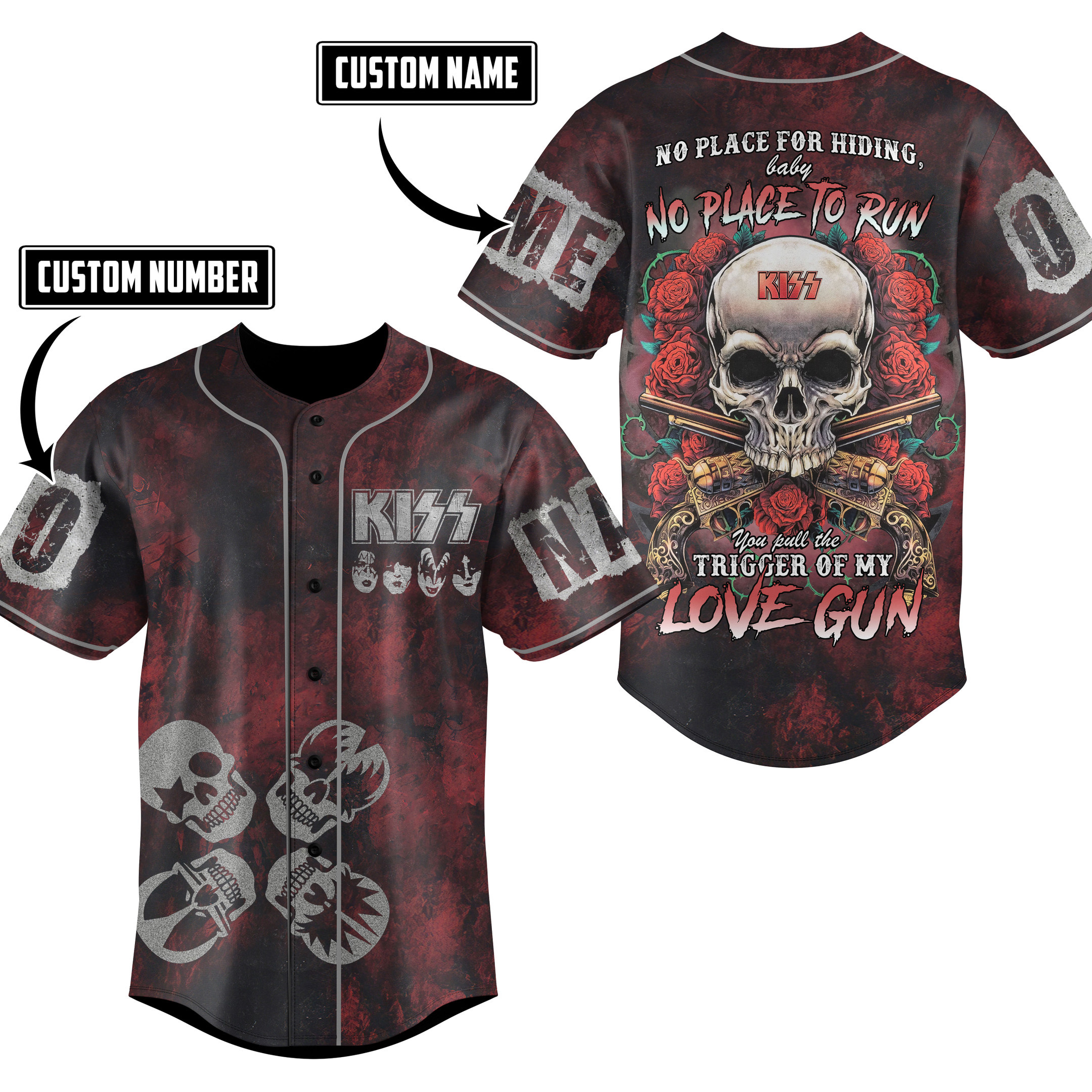 Kiss Baseball Jersey For Fans
