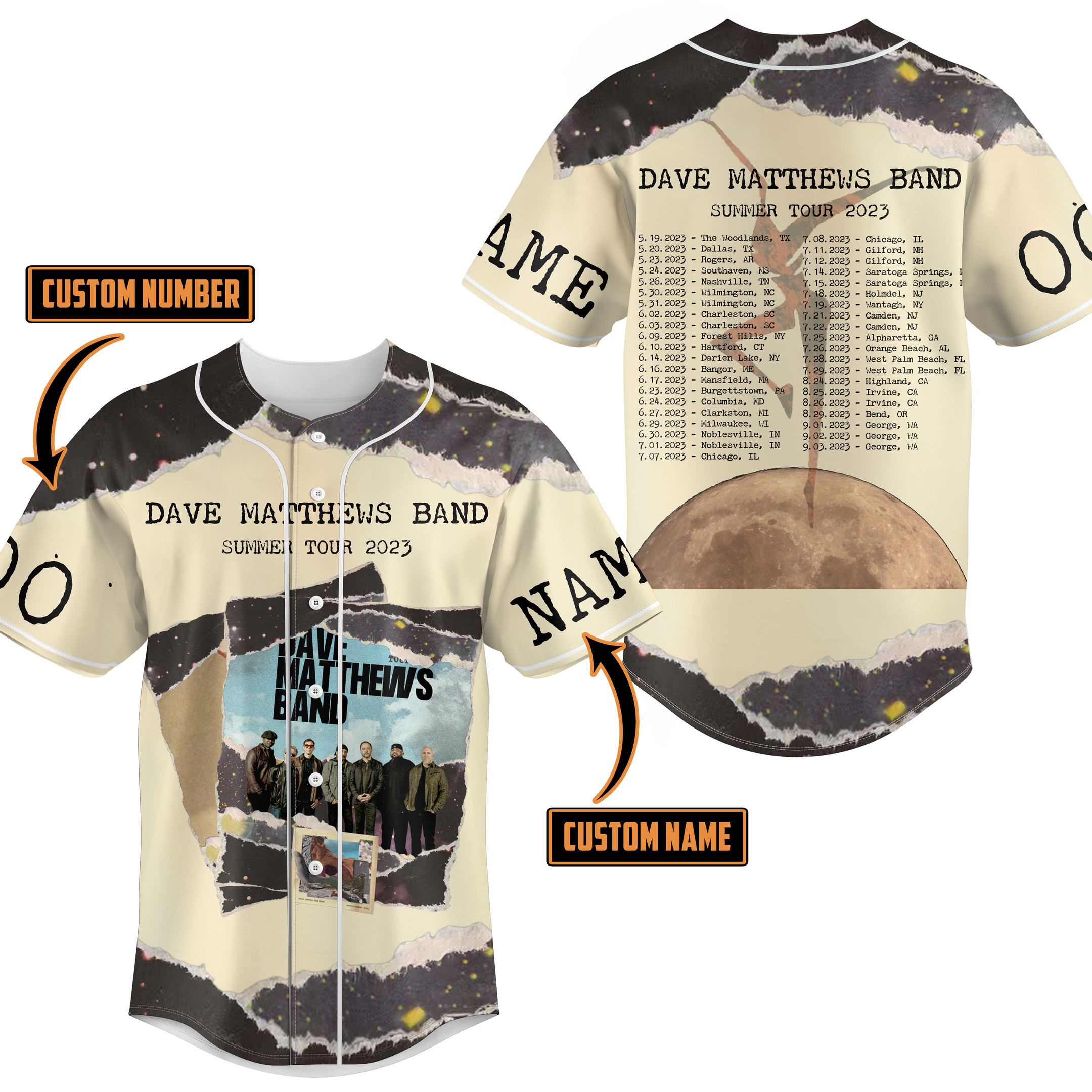 Dave Matthews Baseball Jersey For Fans