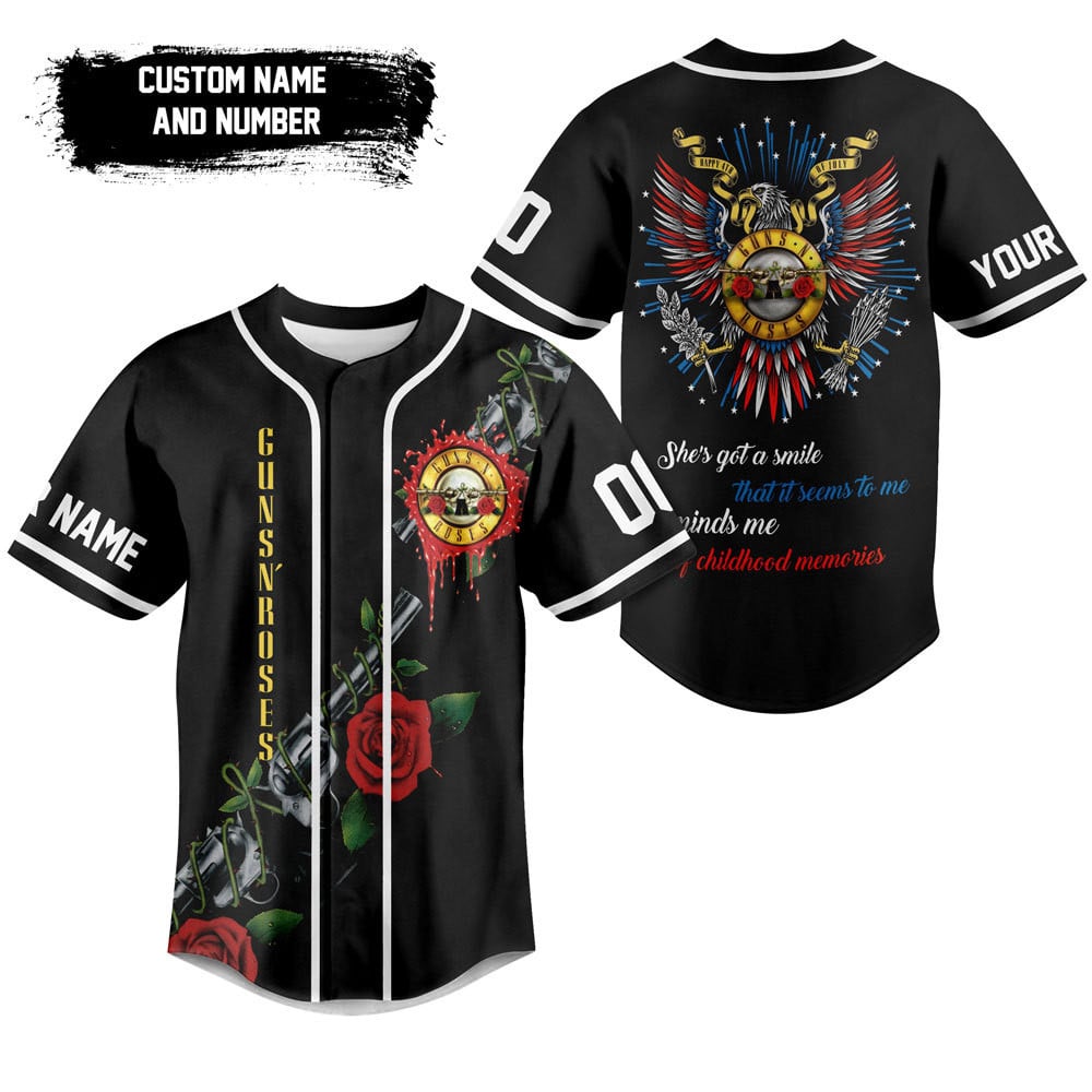 Guns N?Roses Baseball Jersey For Fans