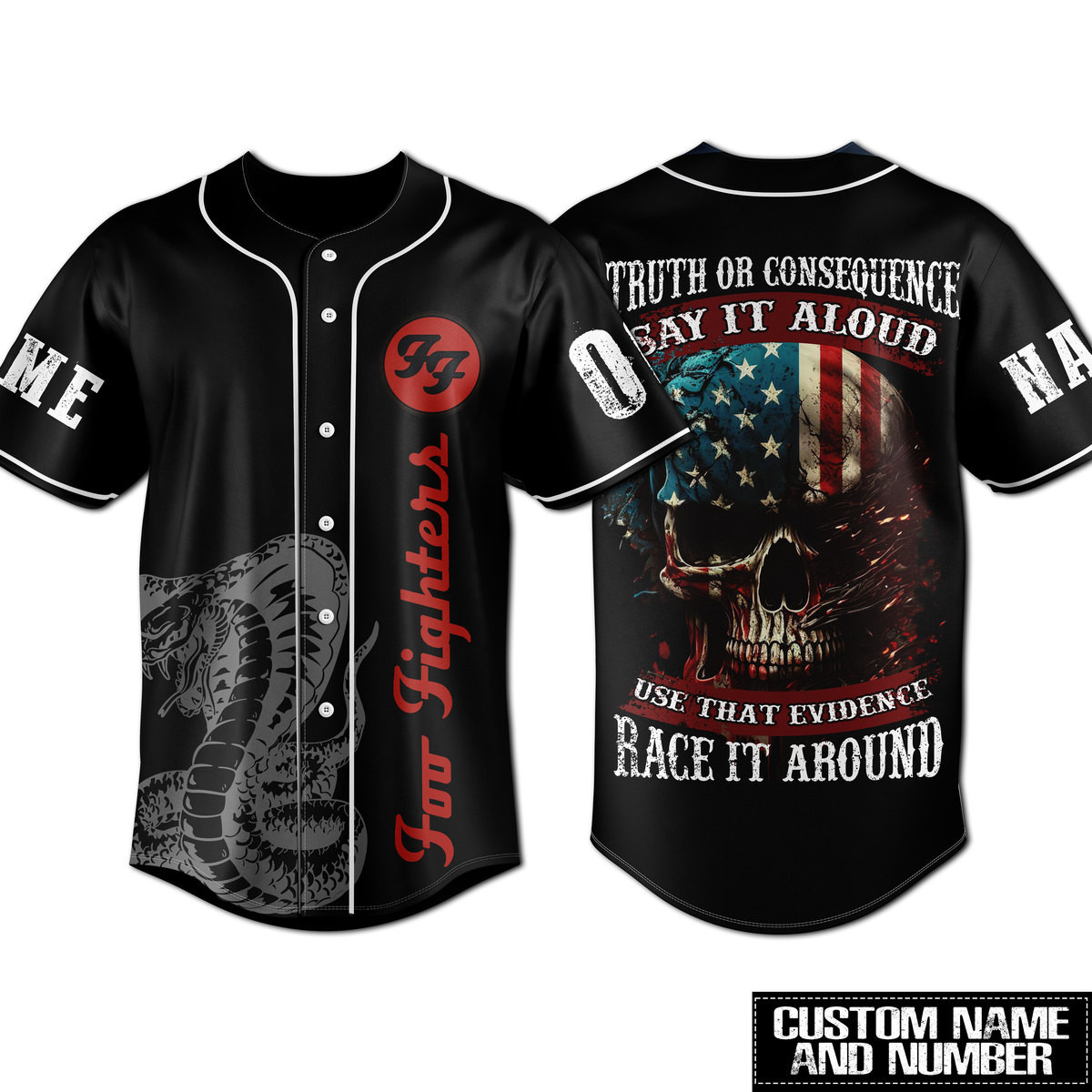 Foo Fighters Baseball Jersey For Fans