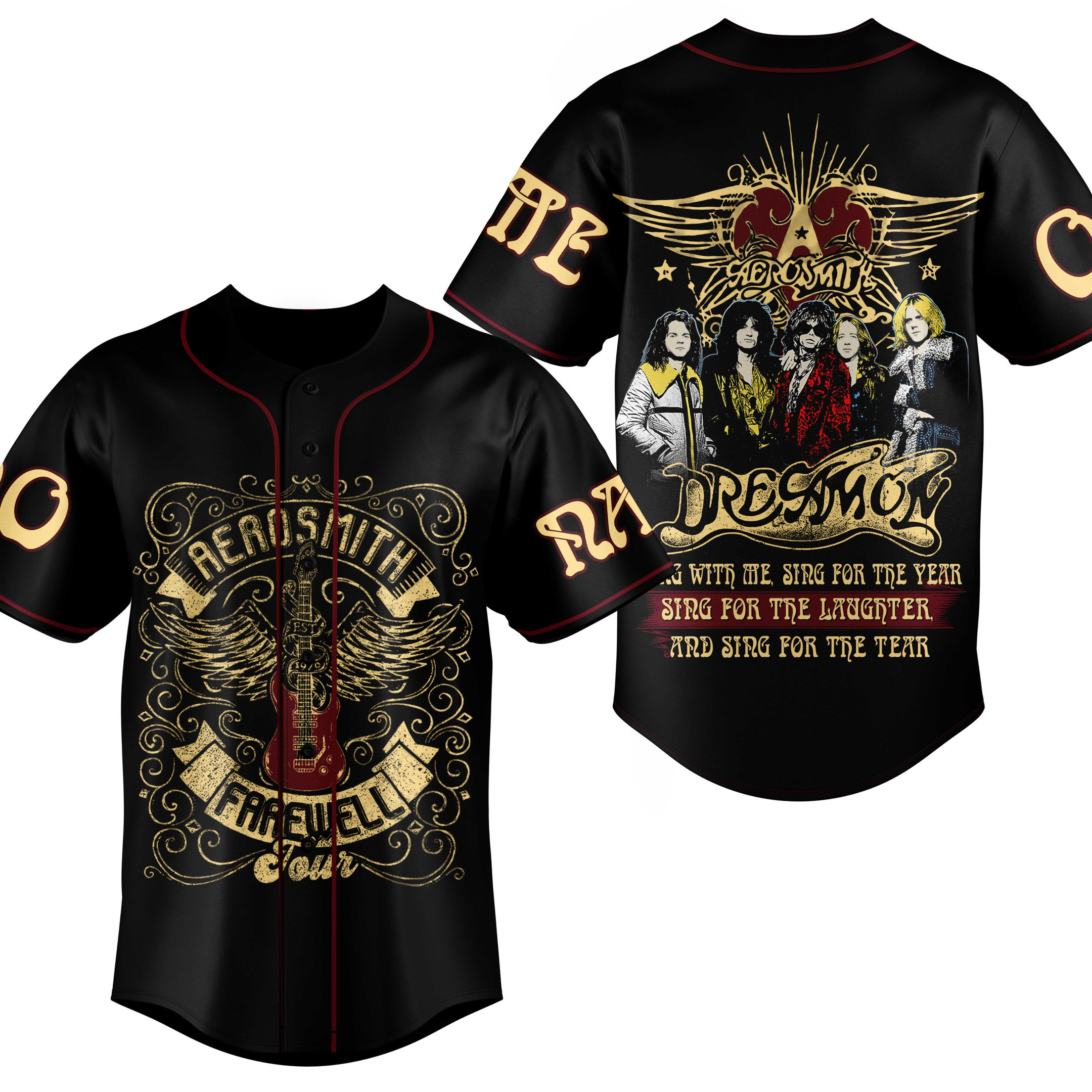Aerosmith Baseball Jersey For Fans
